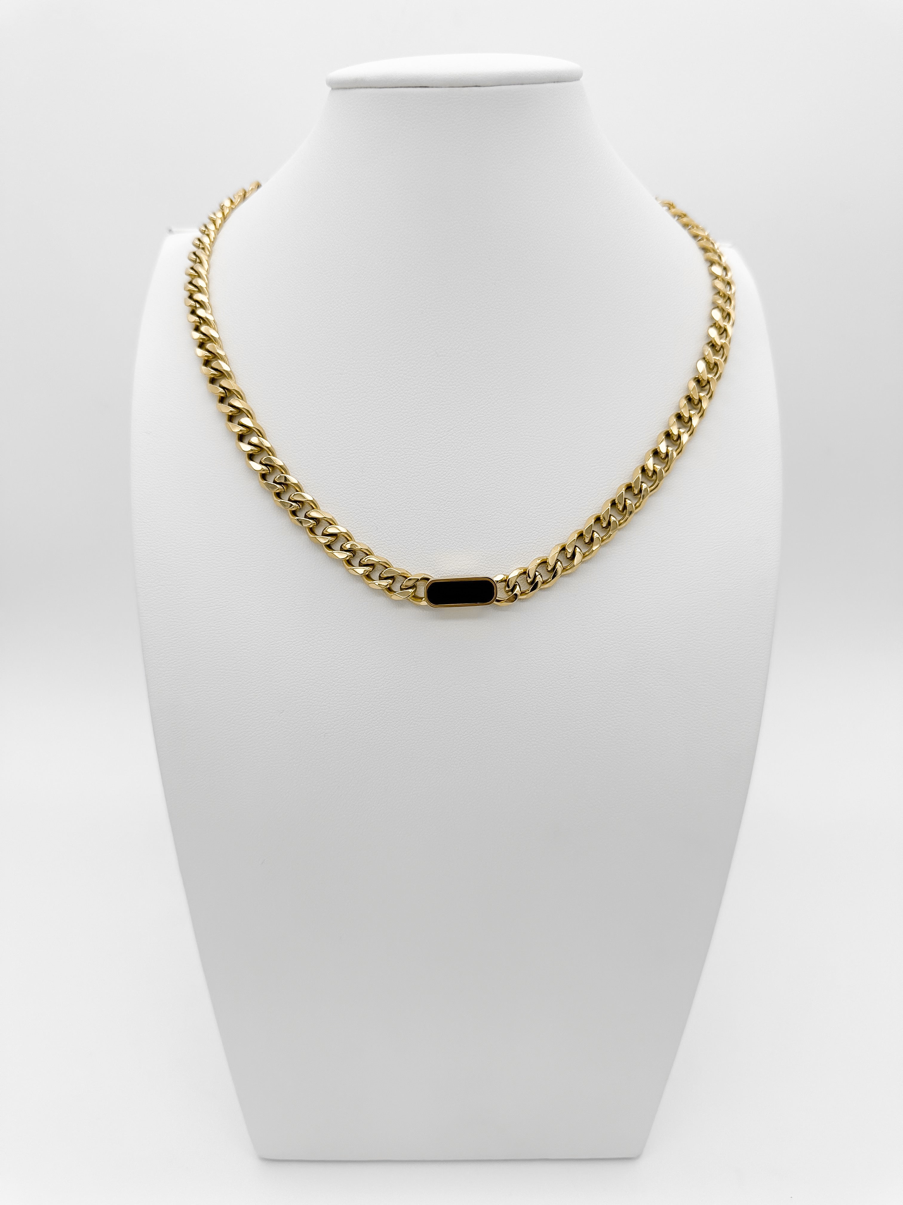 Collar Corto Eslabones y Ovalo - Varios Colores