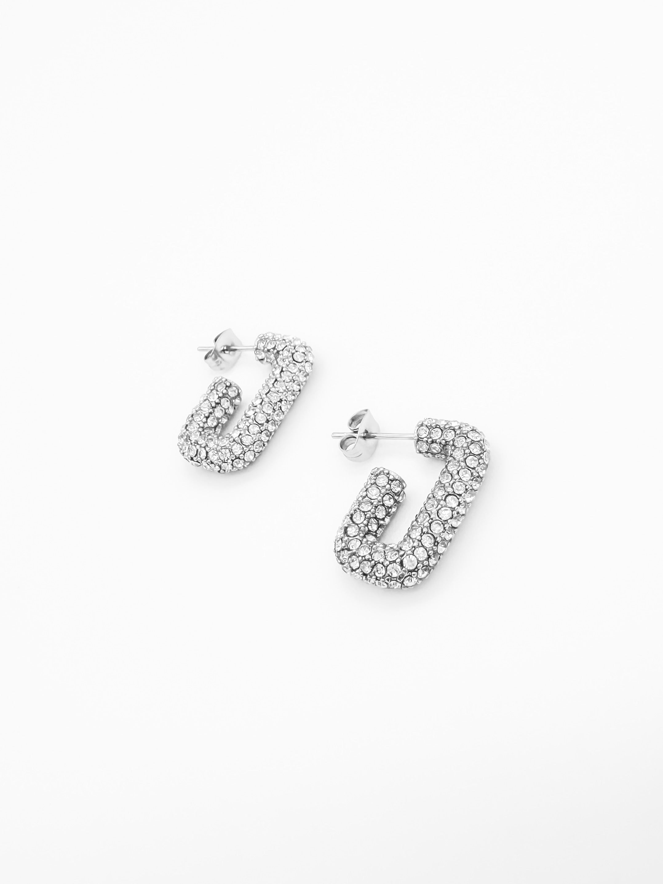 Arracada Rectangular Pavé