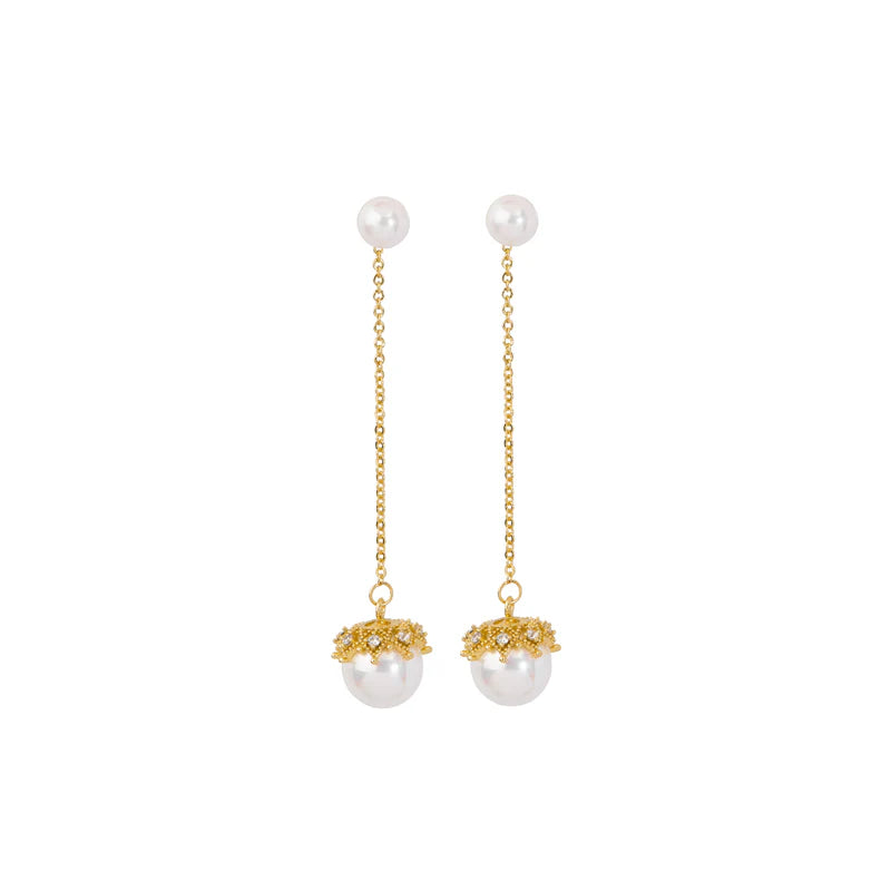Aretes Perla Colgante