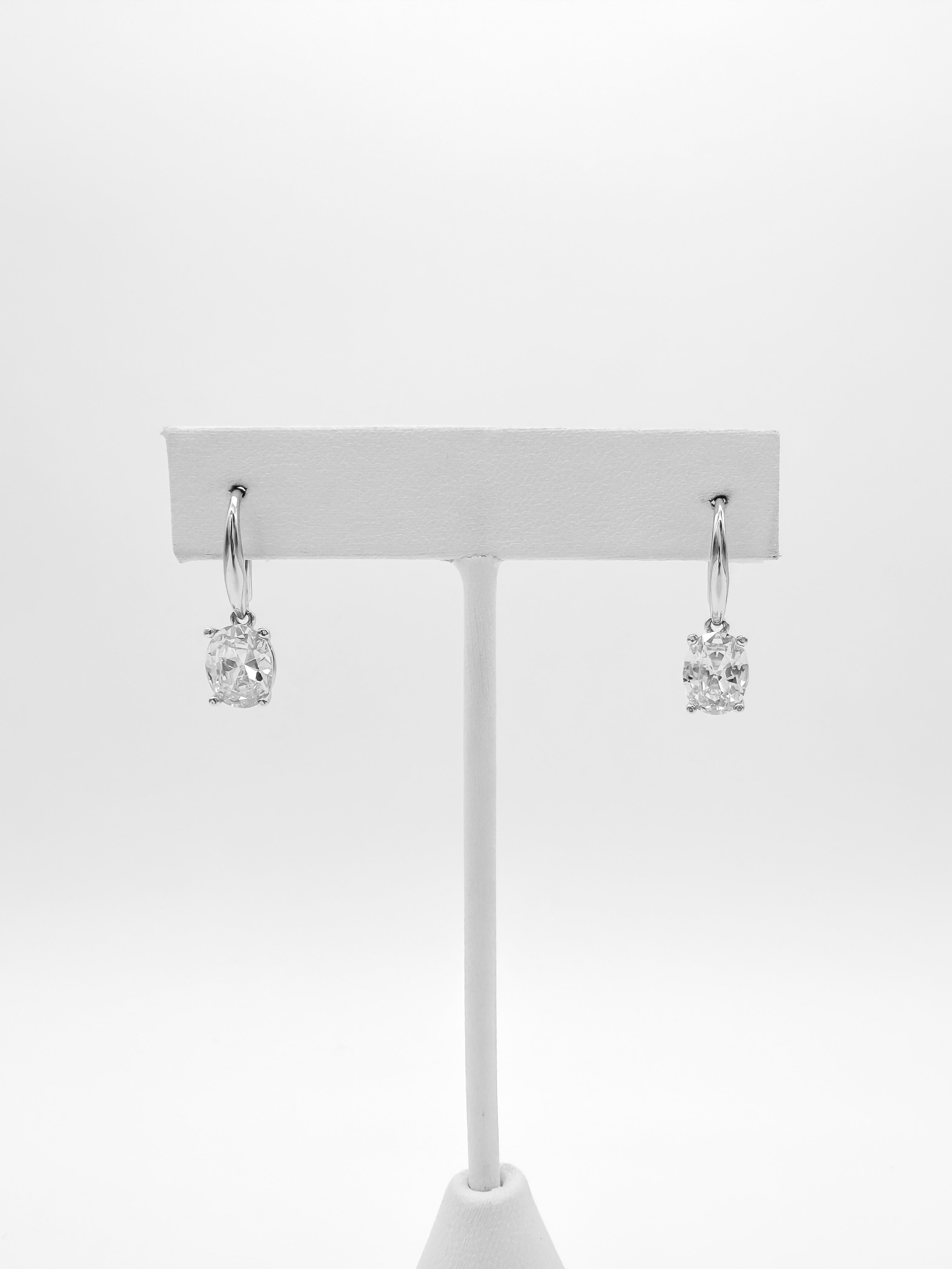 Arete Oval de Plata