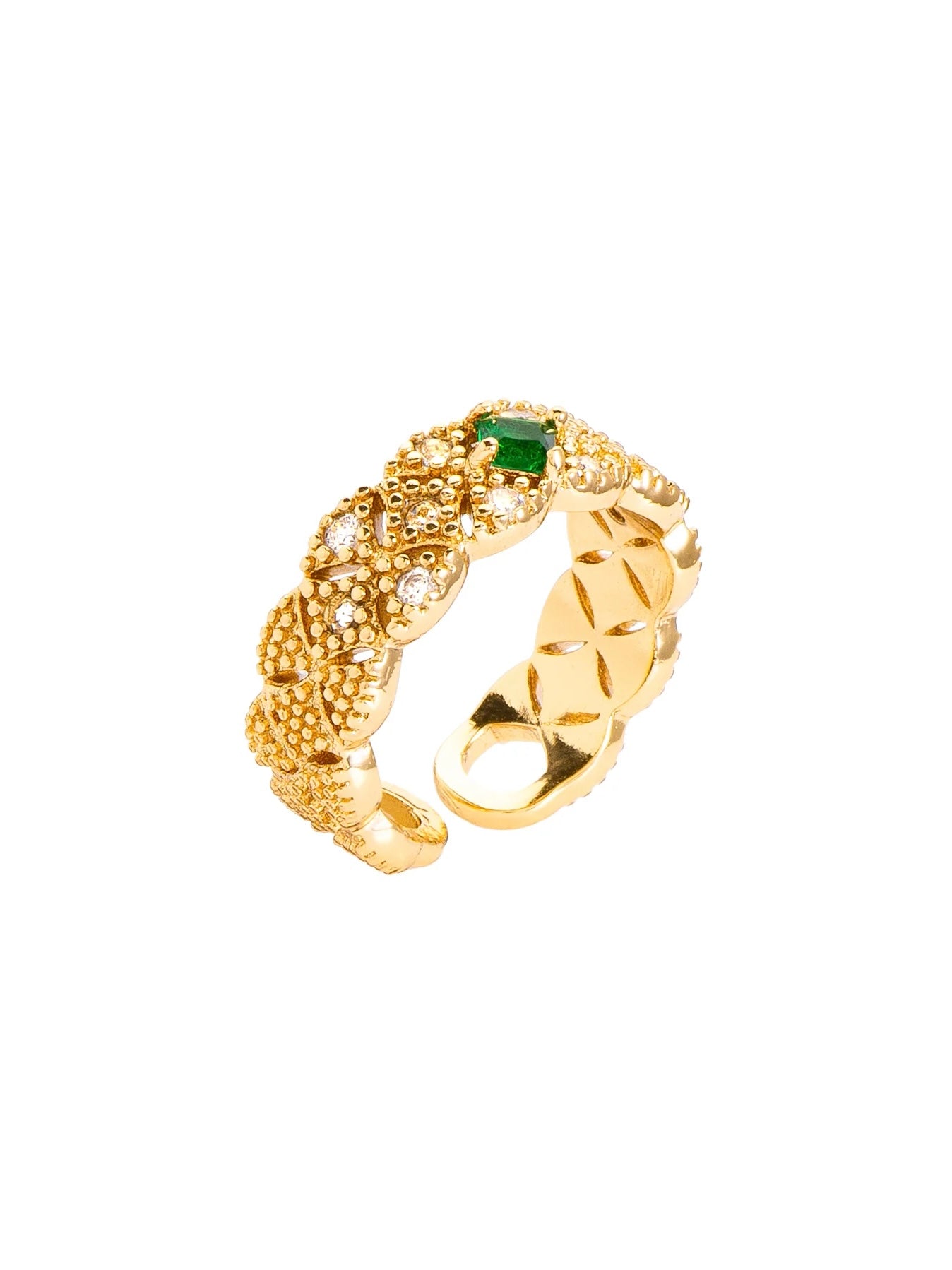 Anillo Rombo Verde - Ajustable