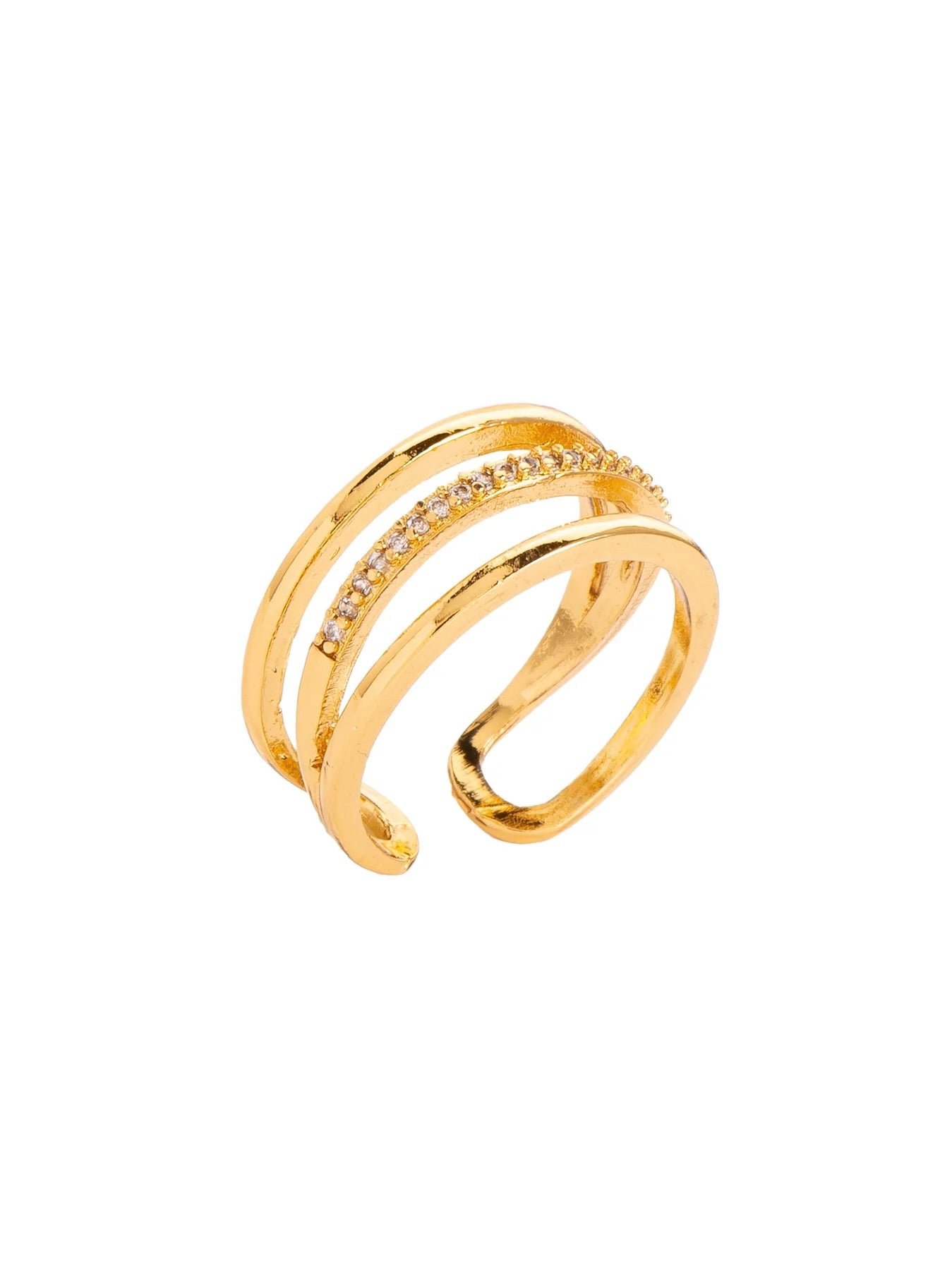 Anillo Triple Línea - Ajustable