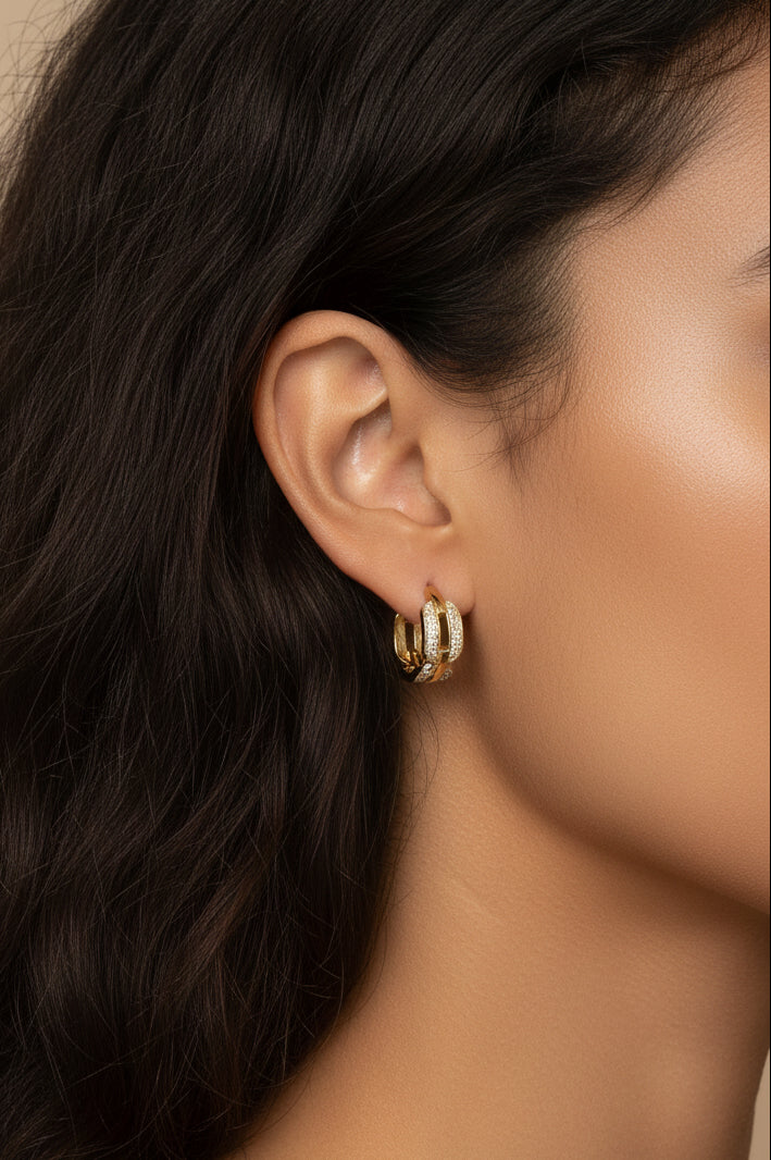 Hoops Eslabones Pavé
