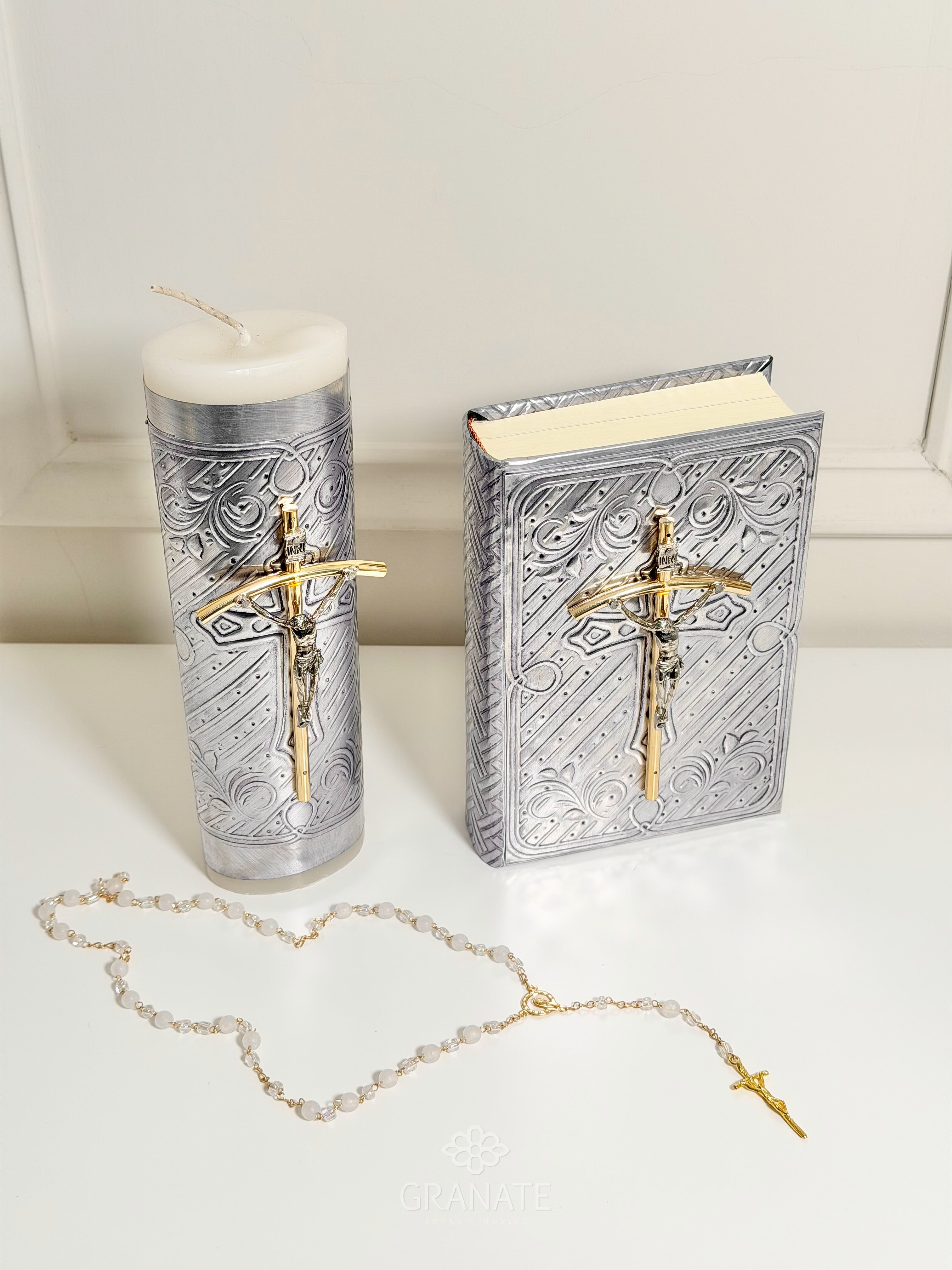 Kit Cristo Curva - Plateado