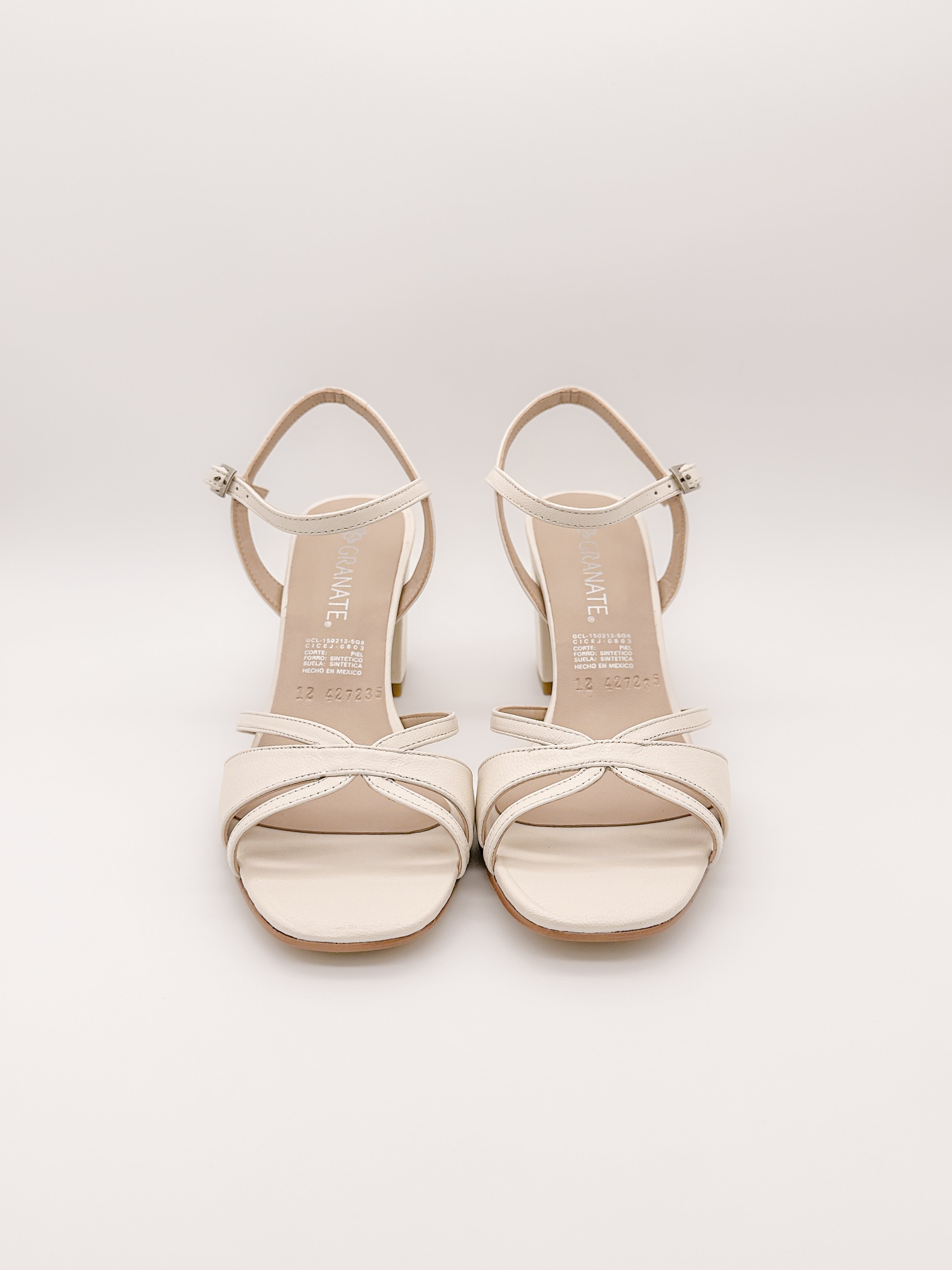 Sandalias María Piel Ivory
