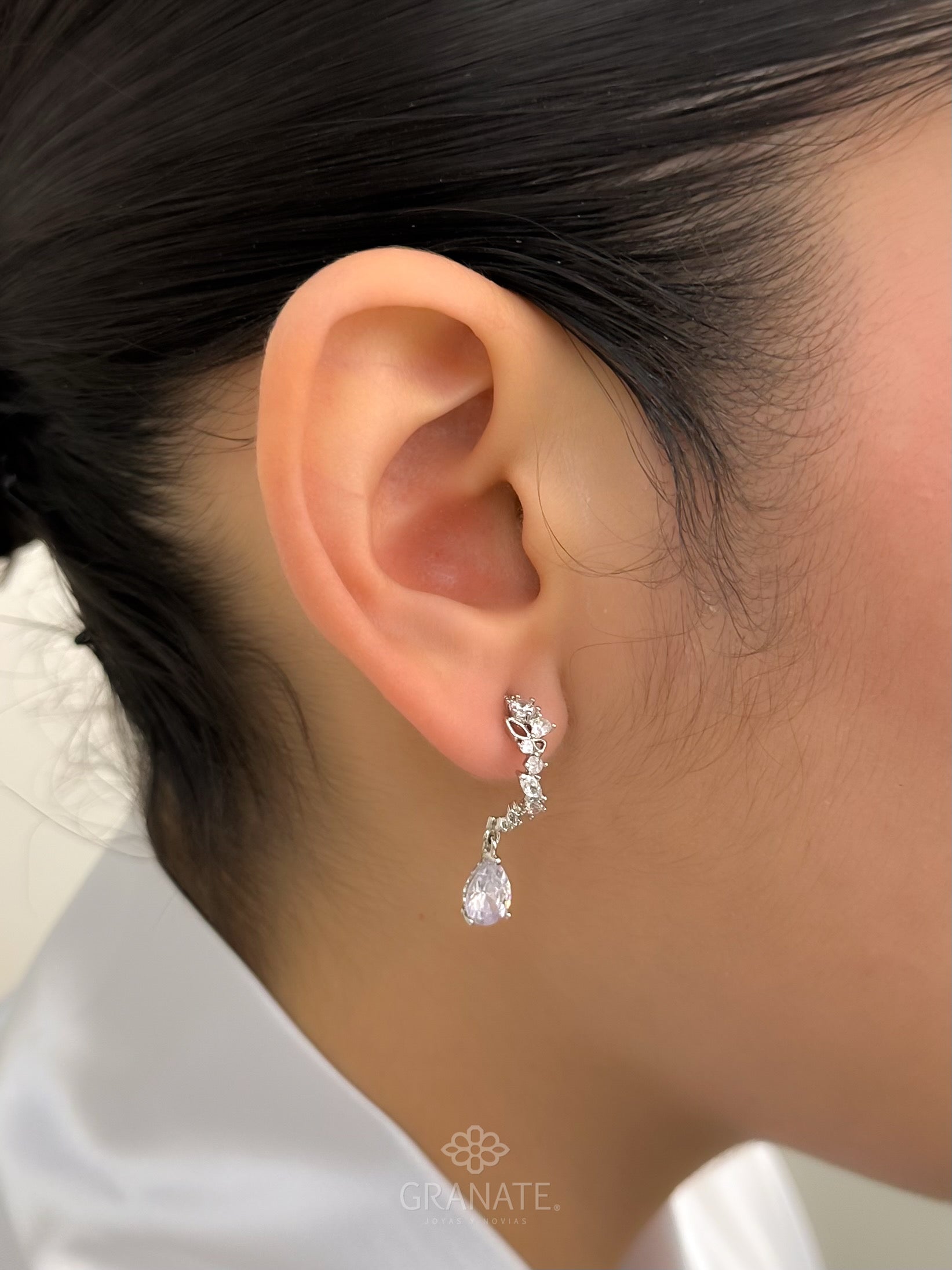 Aretes Gota Zirconia