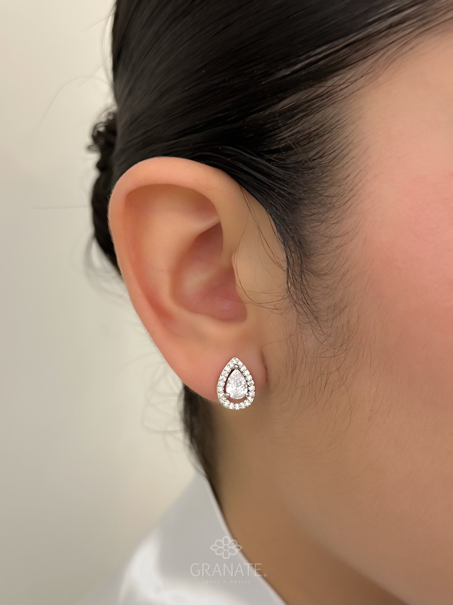 Aretes Gota Halo