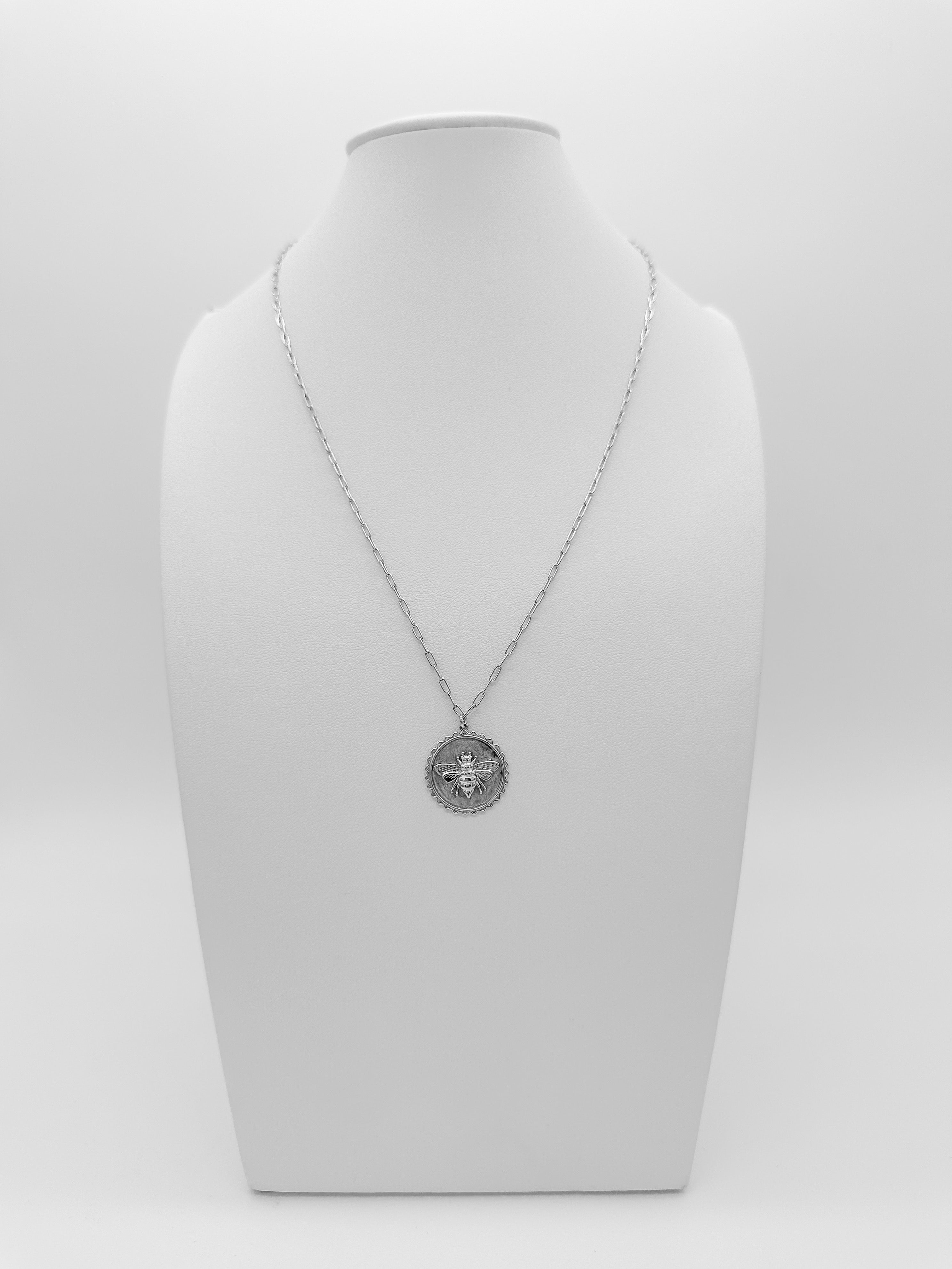 Collar Sello Abeja de Plata