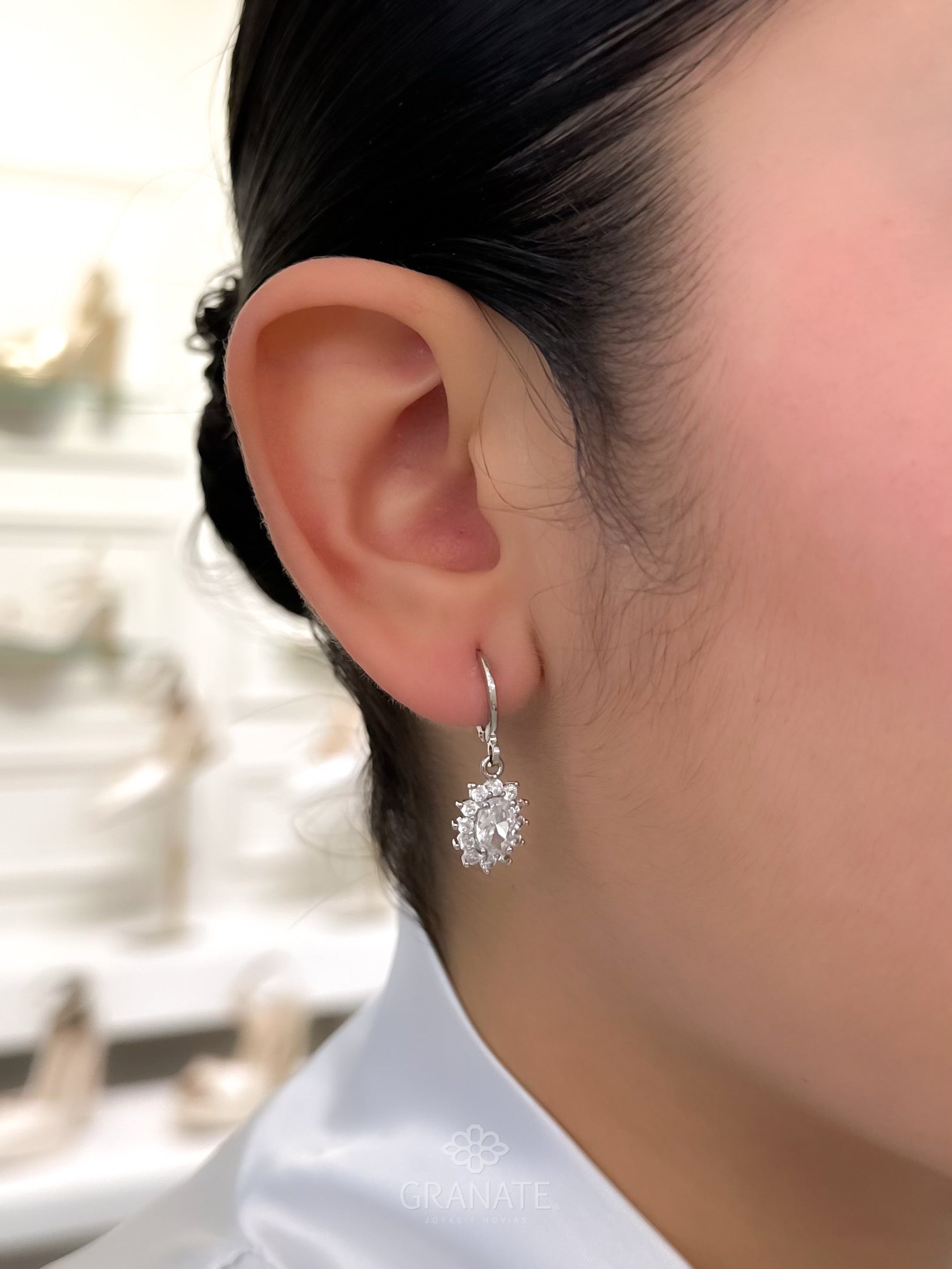 Aretes Ovalo Halo