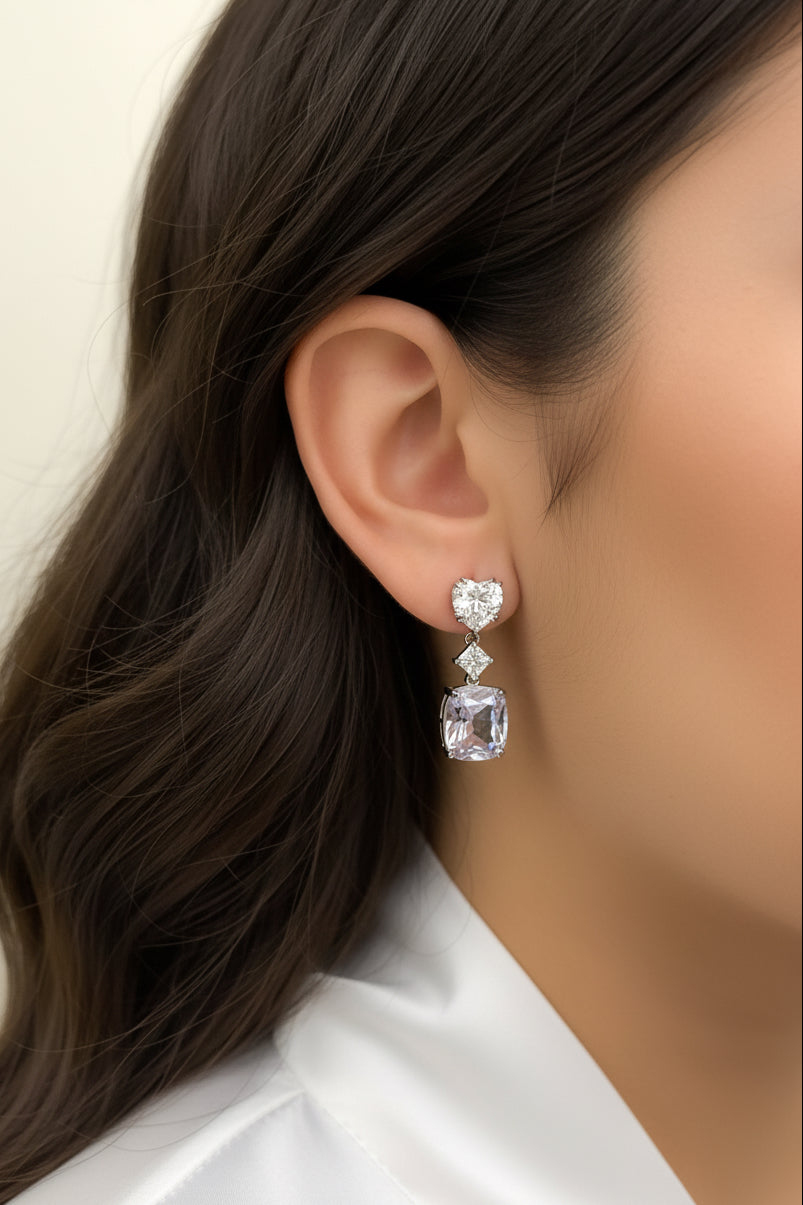 Aretes Rectángulo Colgante