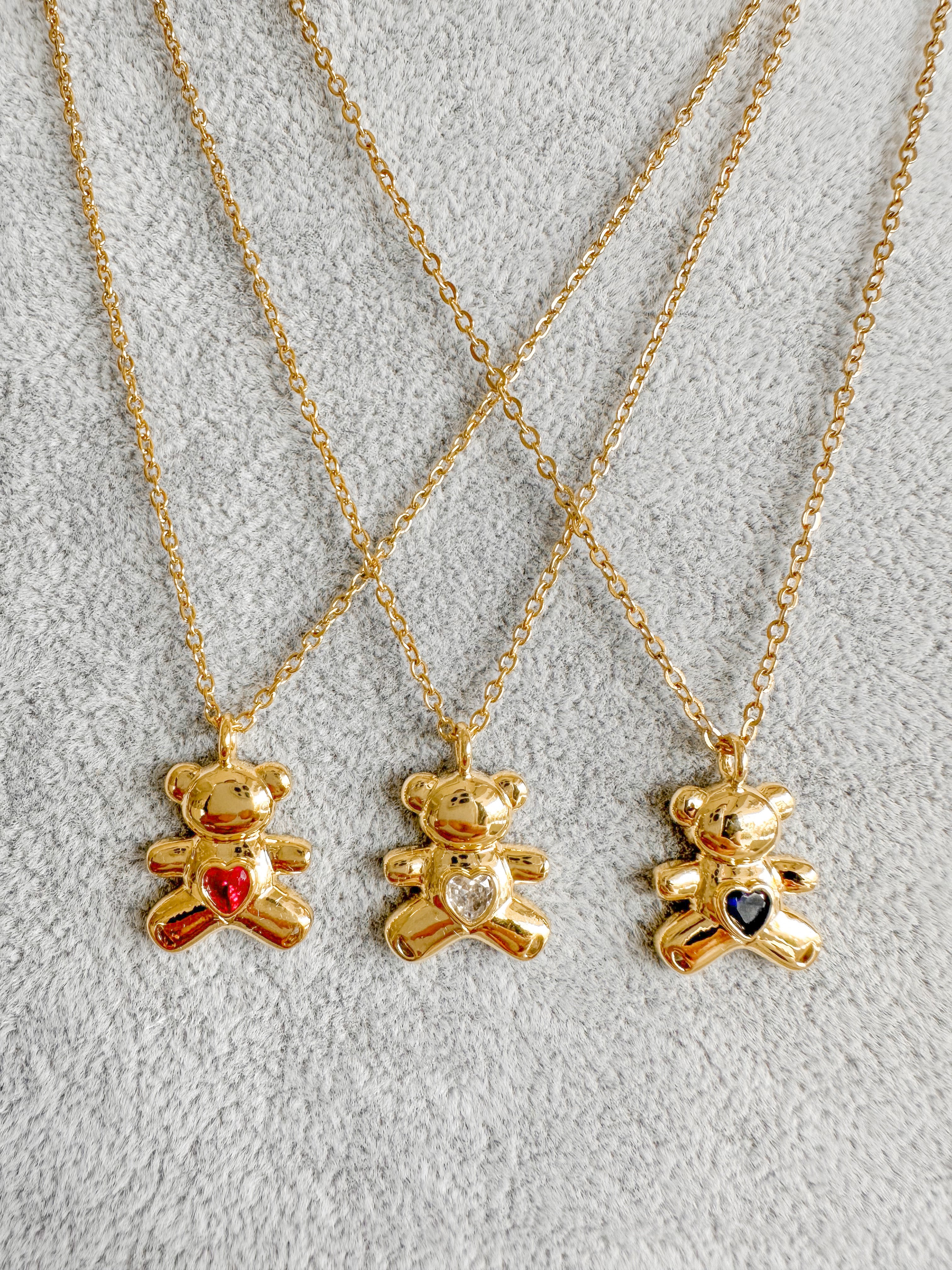 Collar Oso Corazón - Varios colores