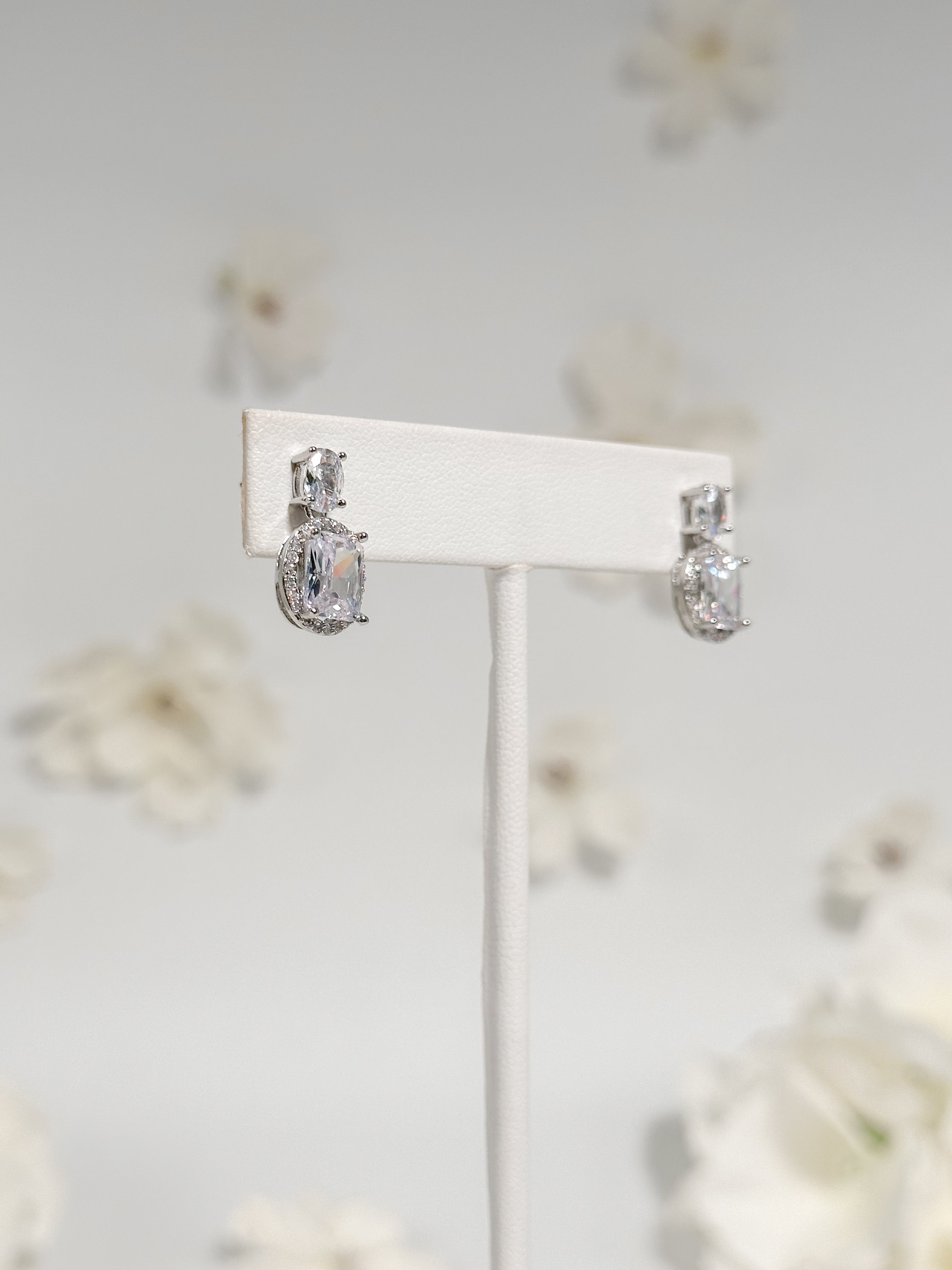 Aretes Oval Halo Zirconias