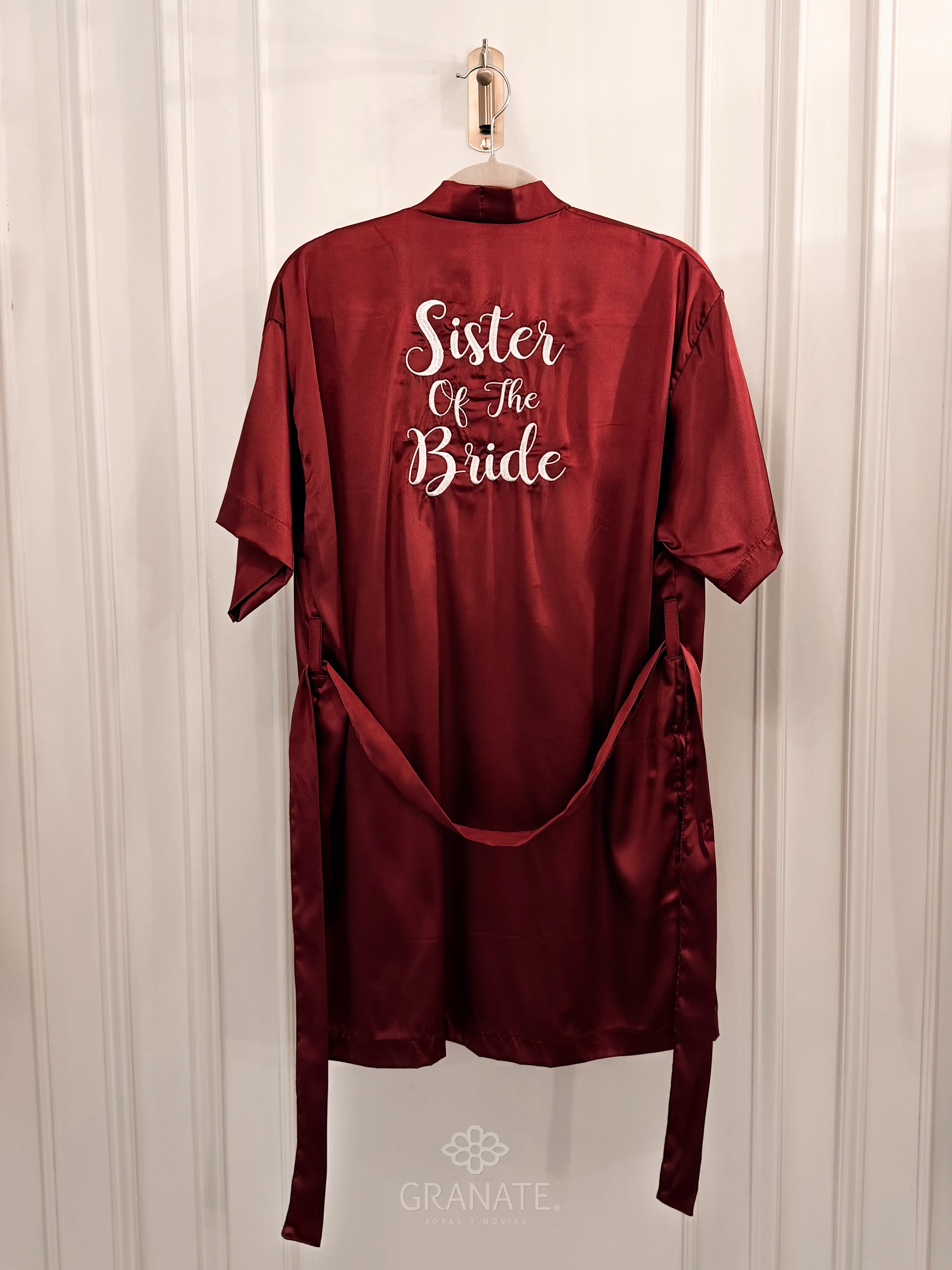 Bata Bordada “Sister of the Bride” - Colores a Elegir