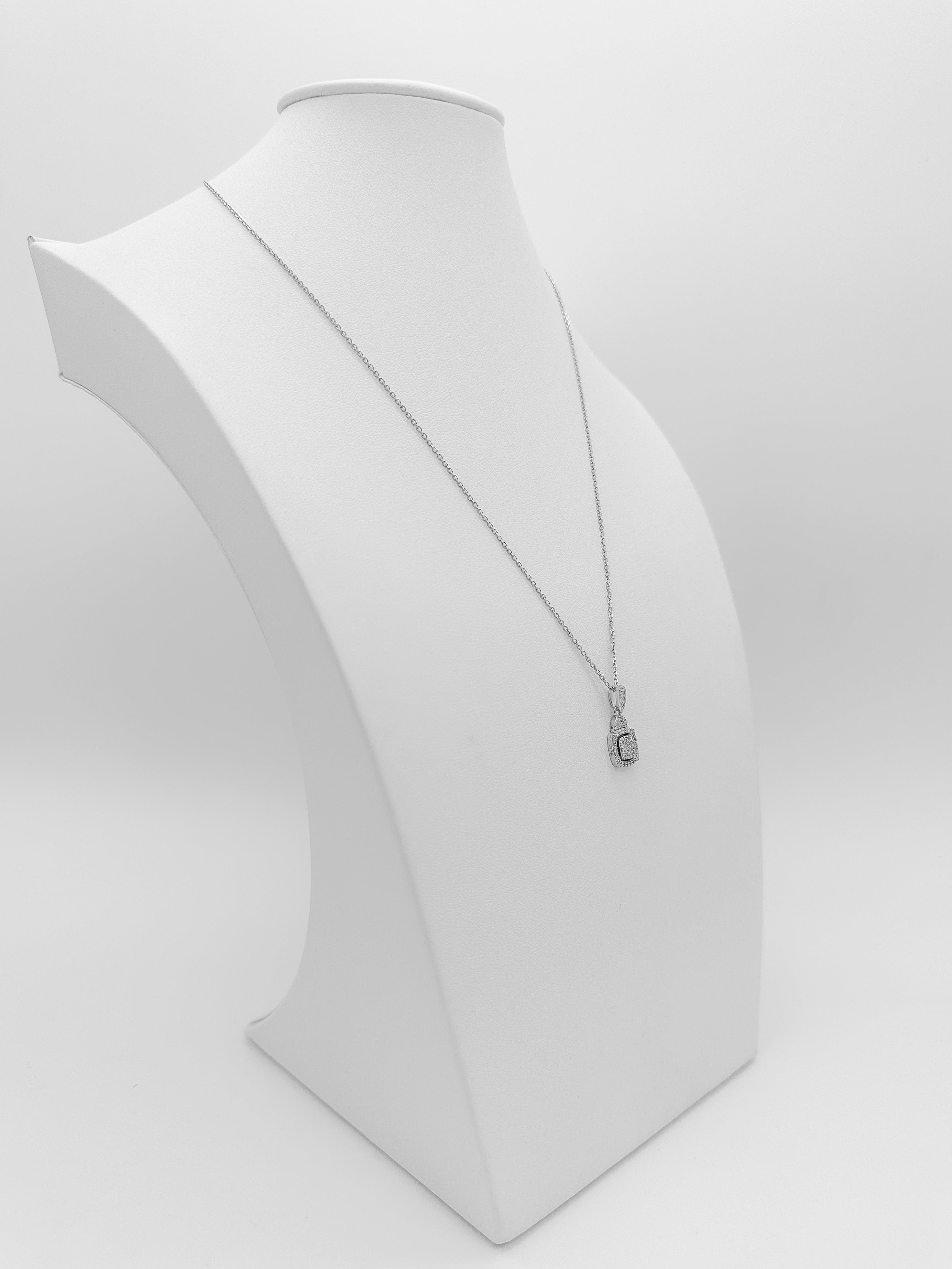 Collar Cuadro Pavé de Plata