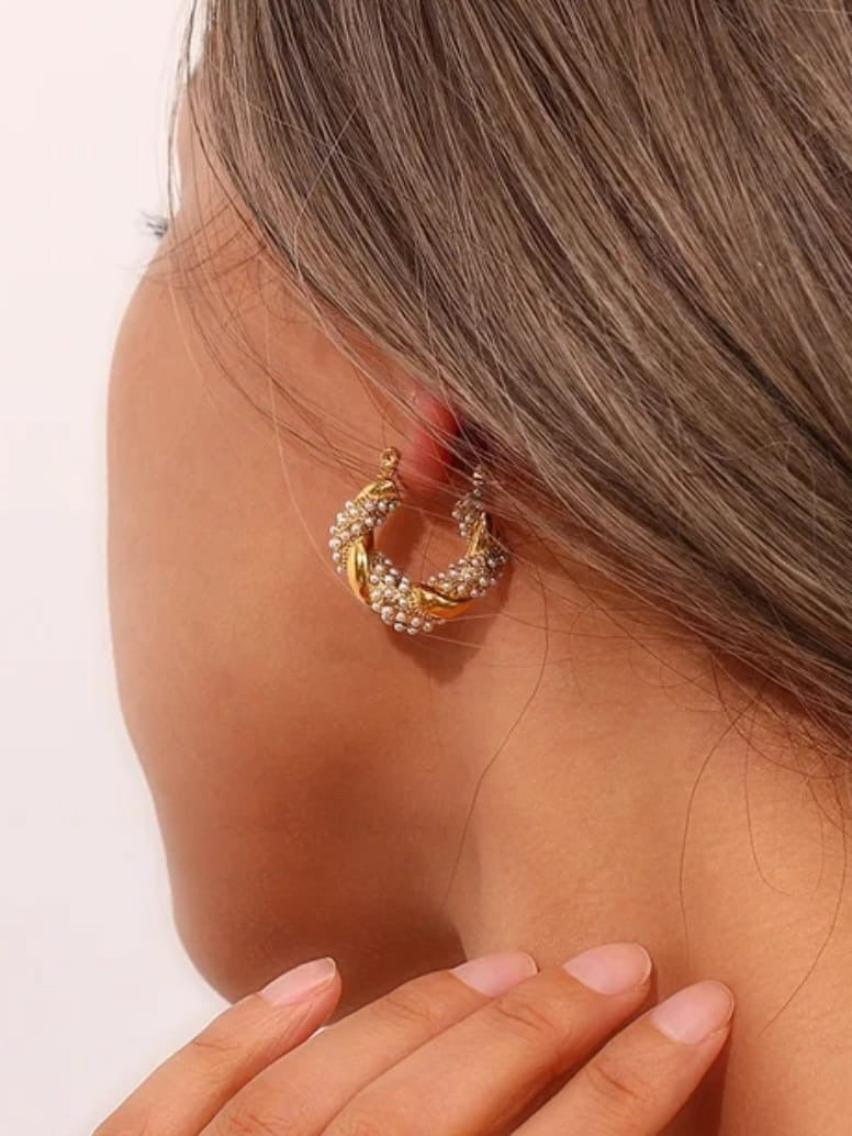 Hoops Twist Perlas
