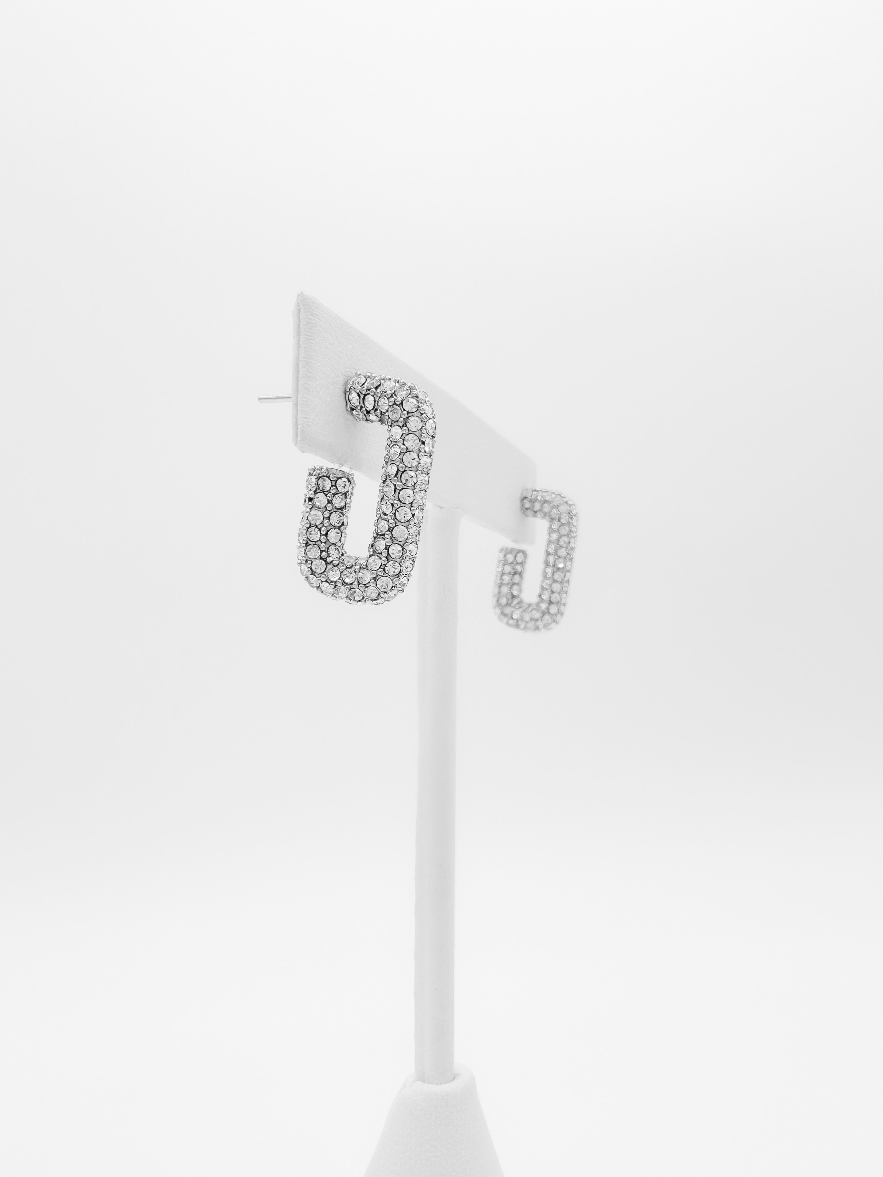 Arracada Rectangular Pavé