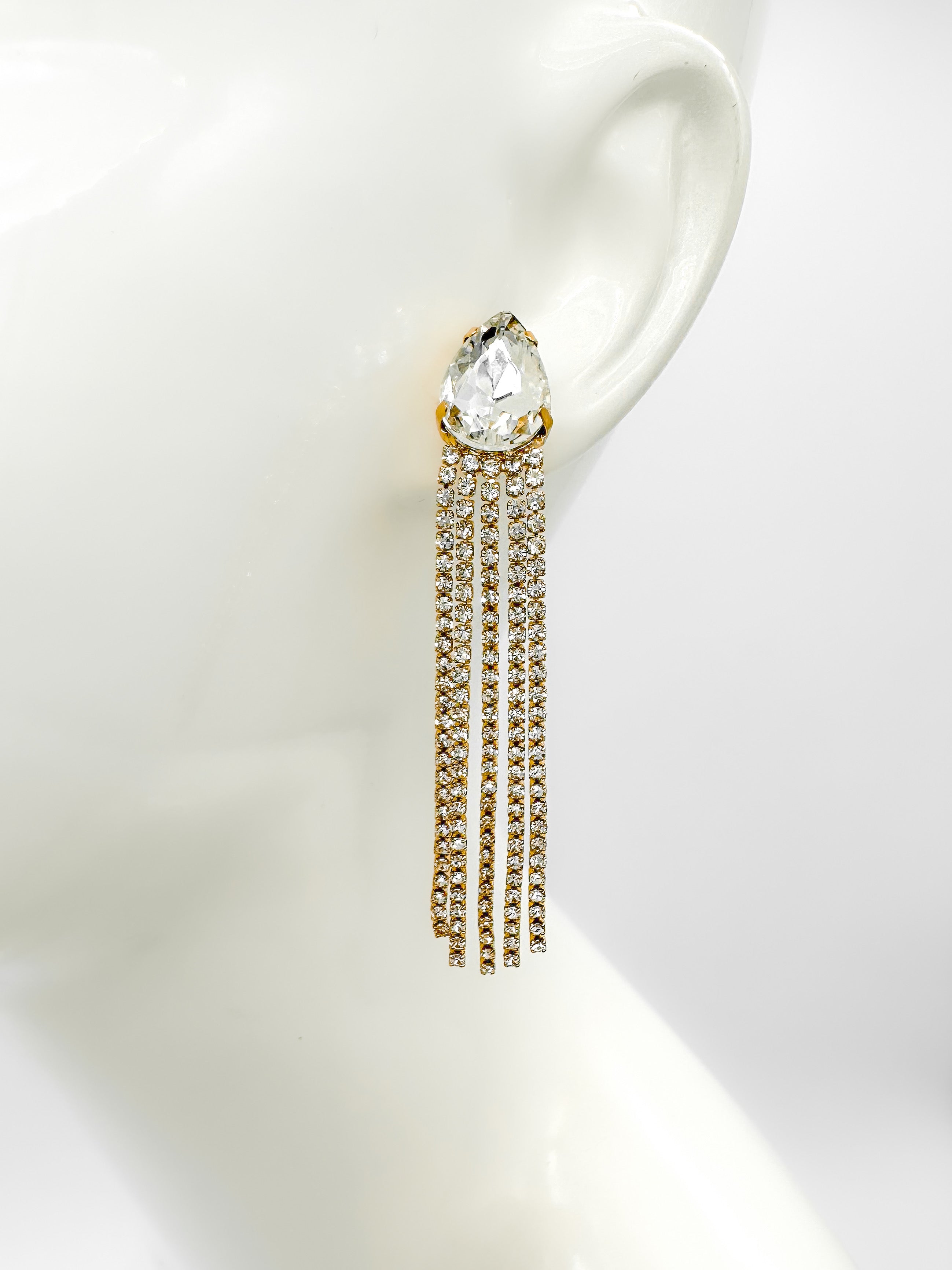 Aretes Gota Tennis - Dorado