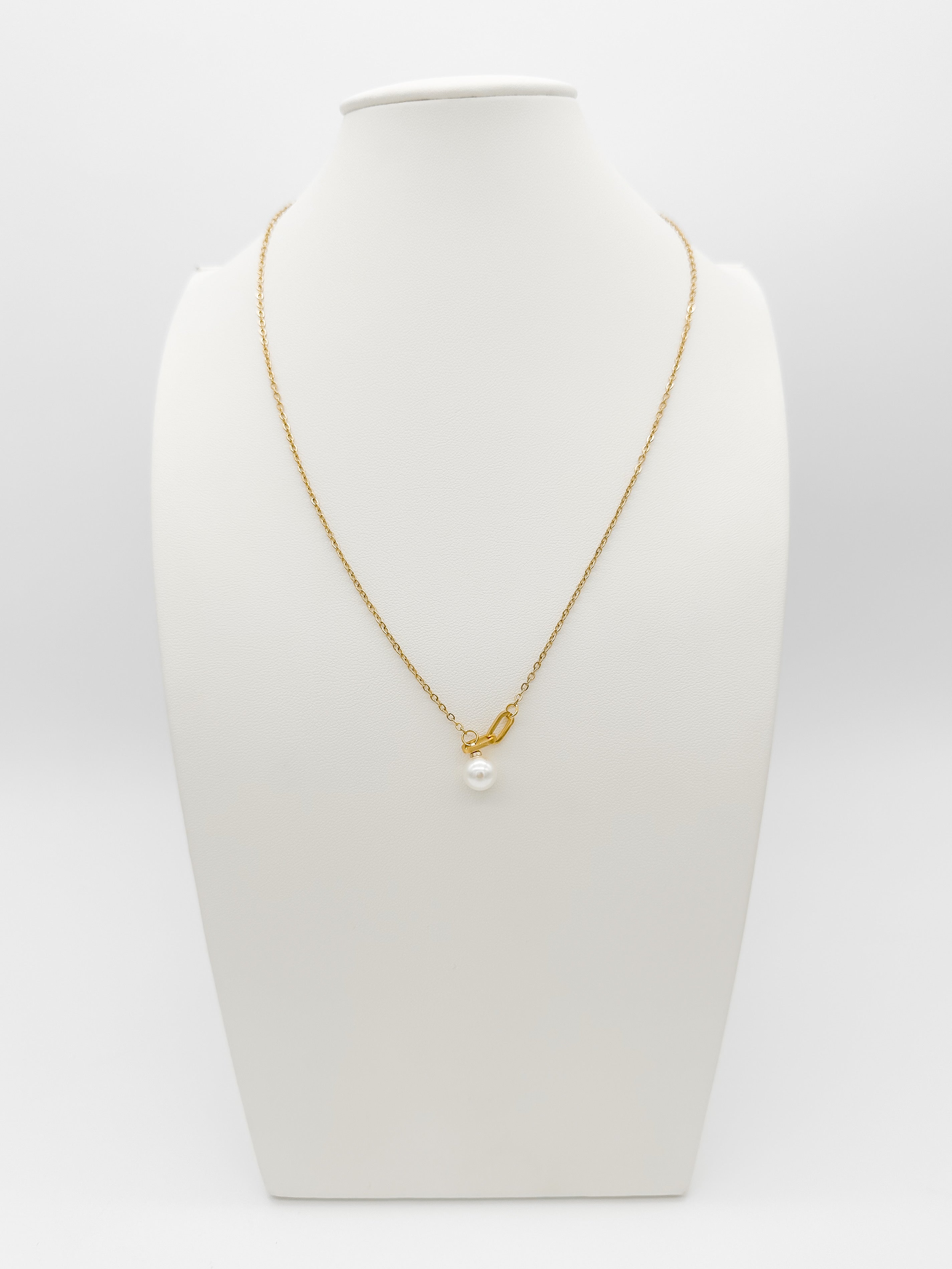 Collar Eslabones y Perla