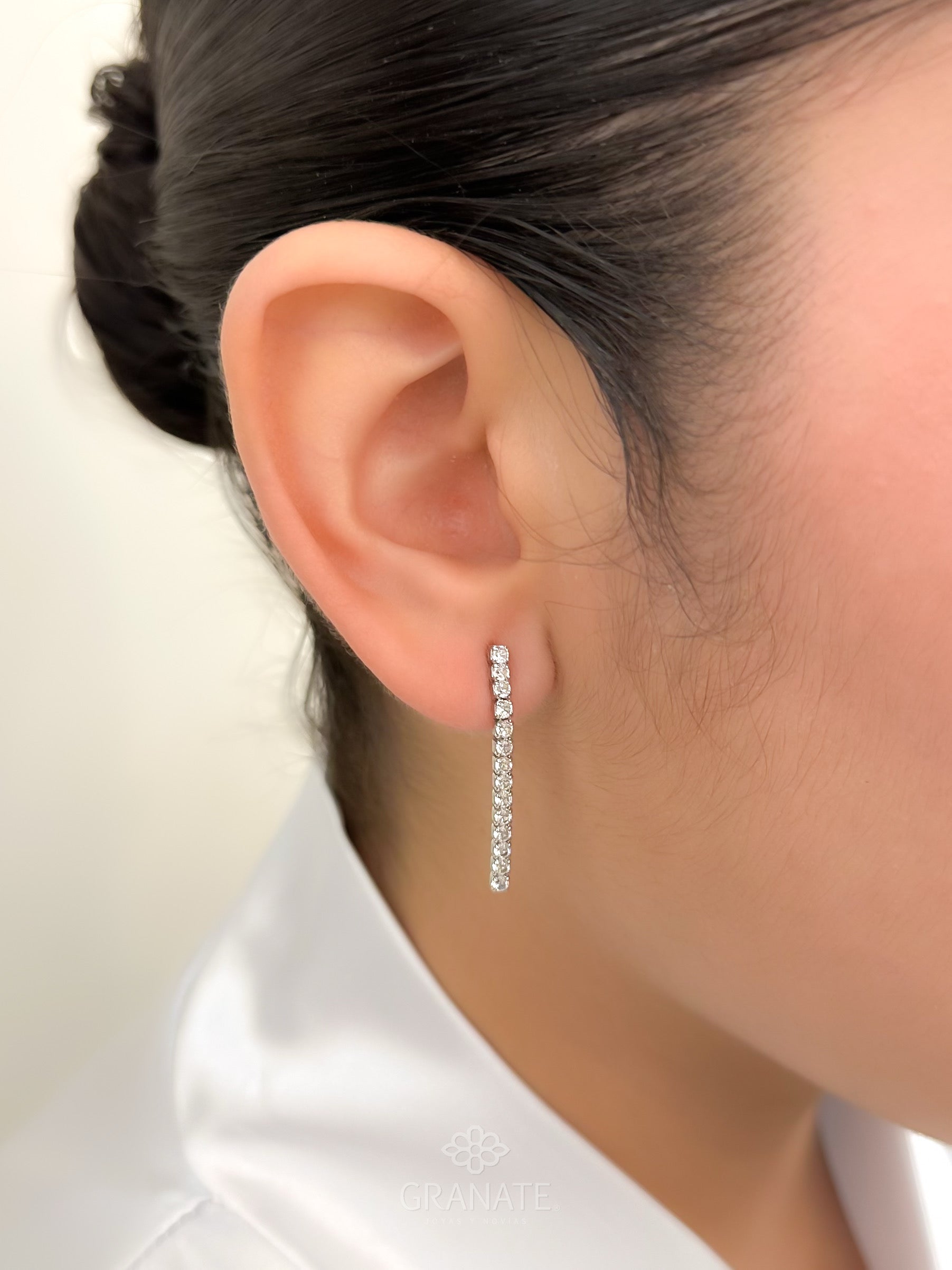 Aretes Tennis de Plata