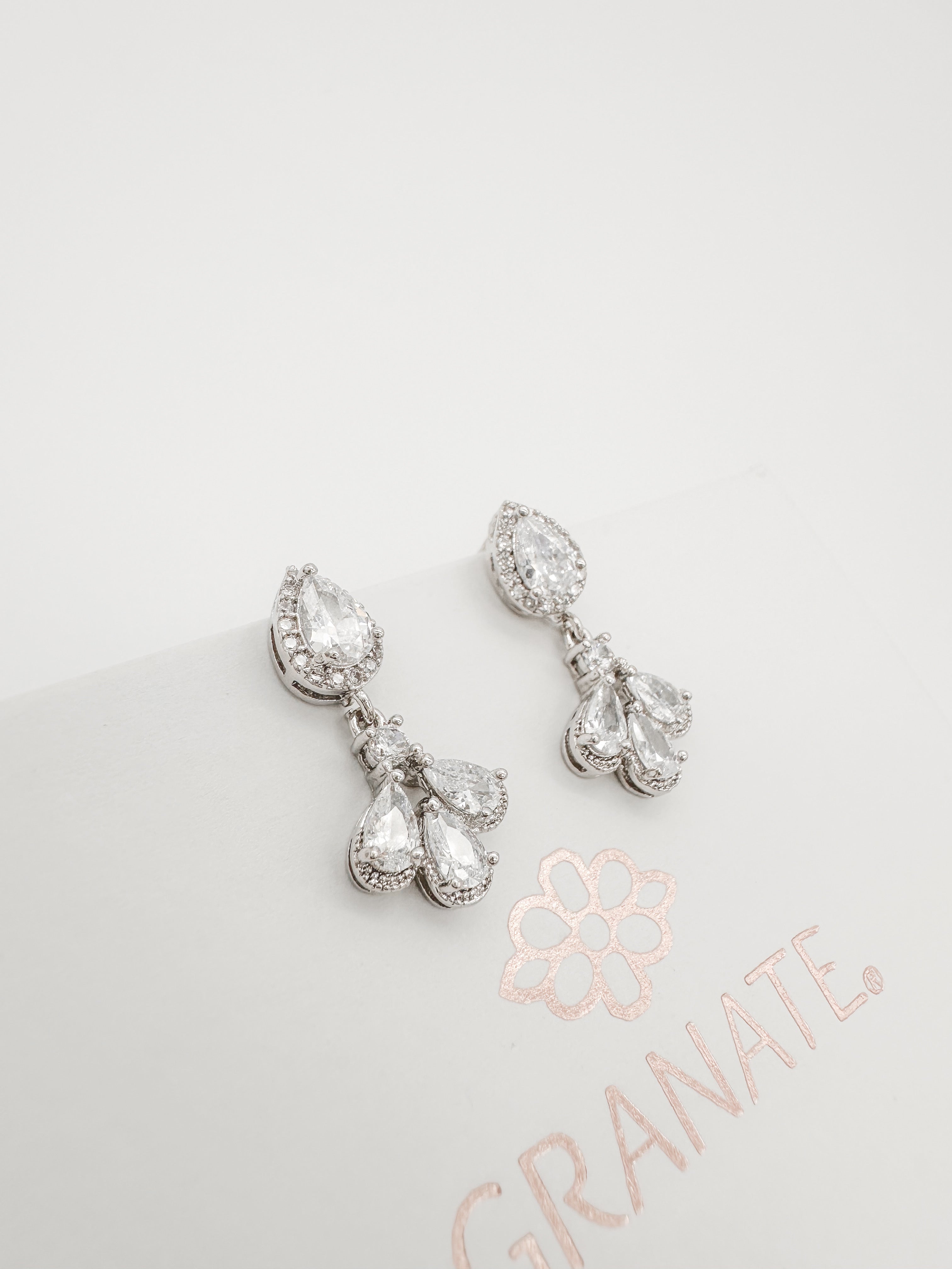 Aretes Tres Gotas Zirconias