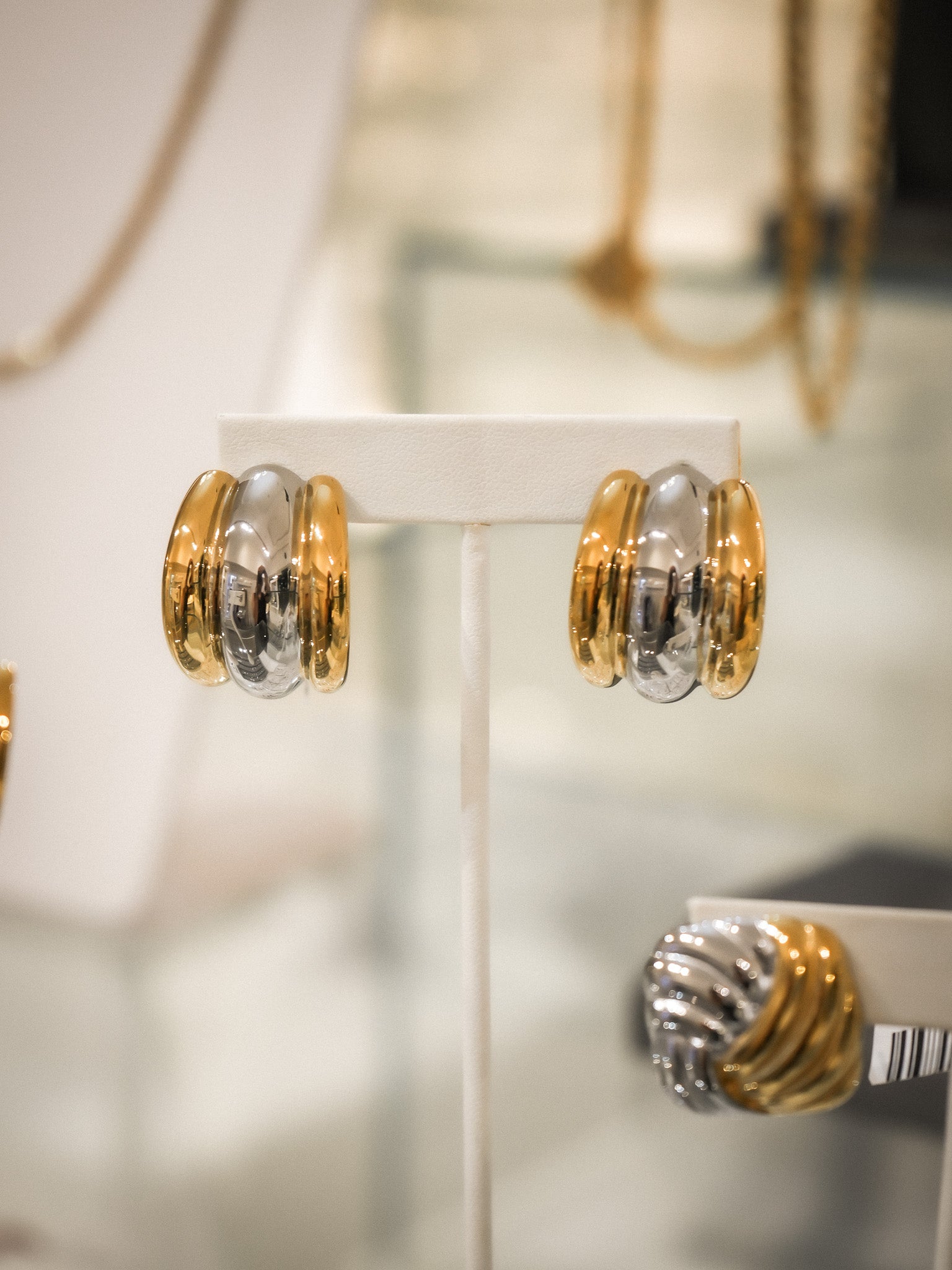 Aretes 3 Líneas Combinadas
