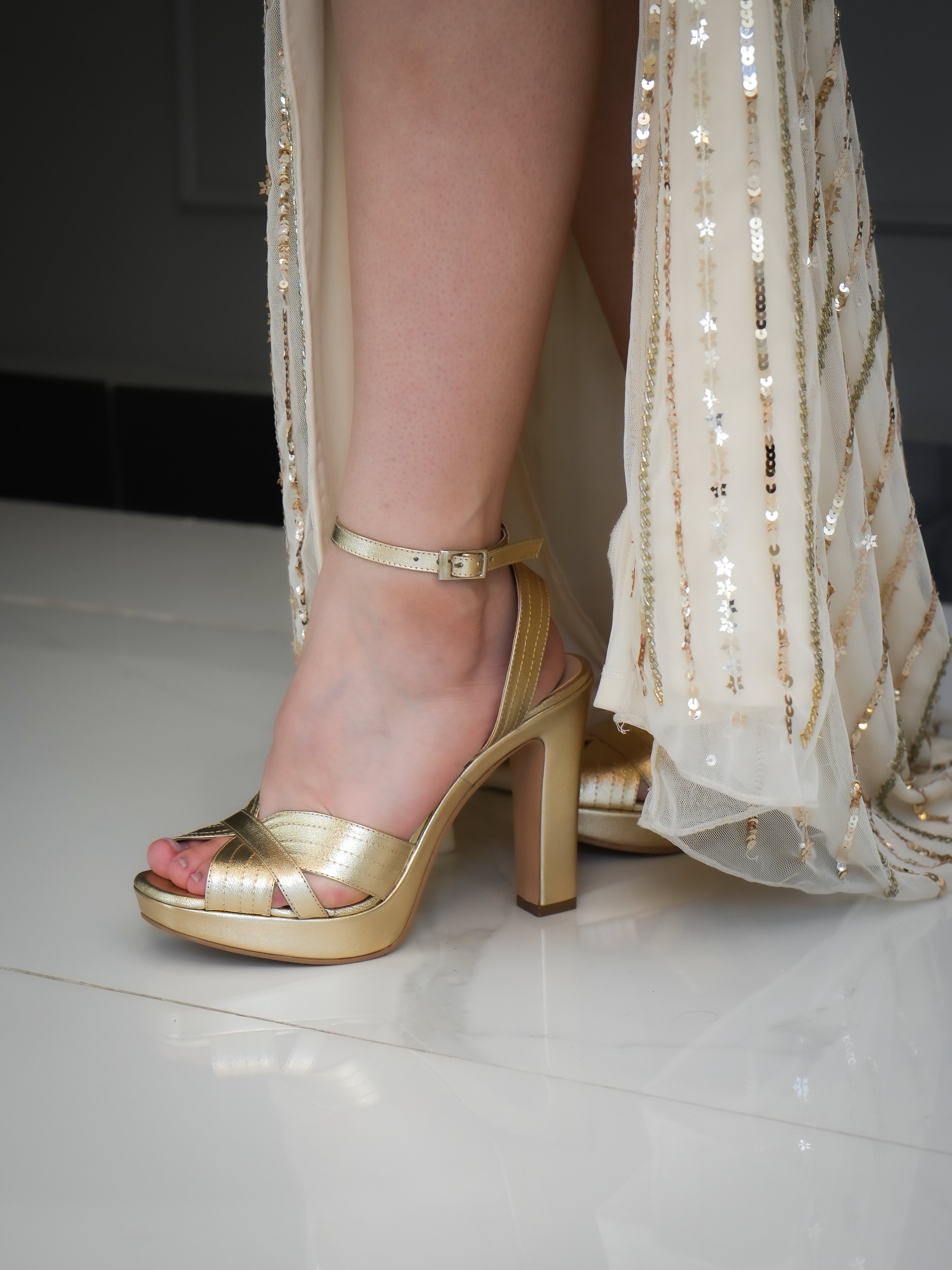 Sandalias Greta Piel Dorado