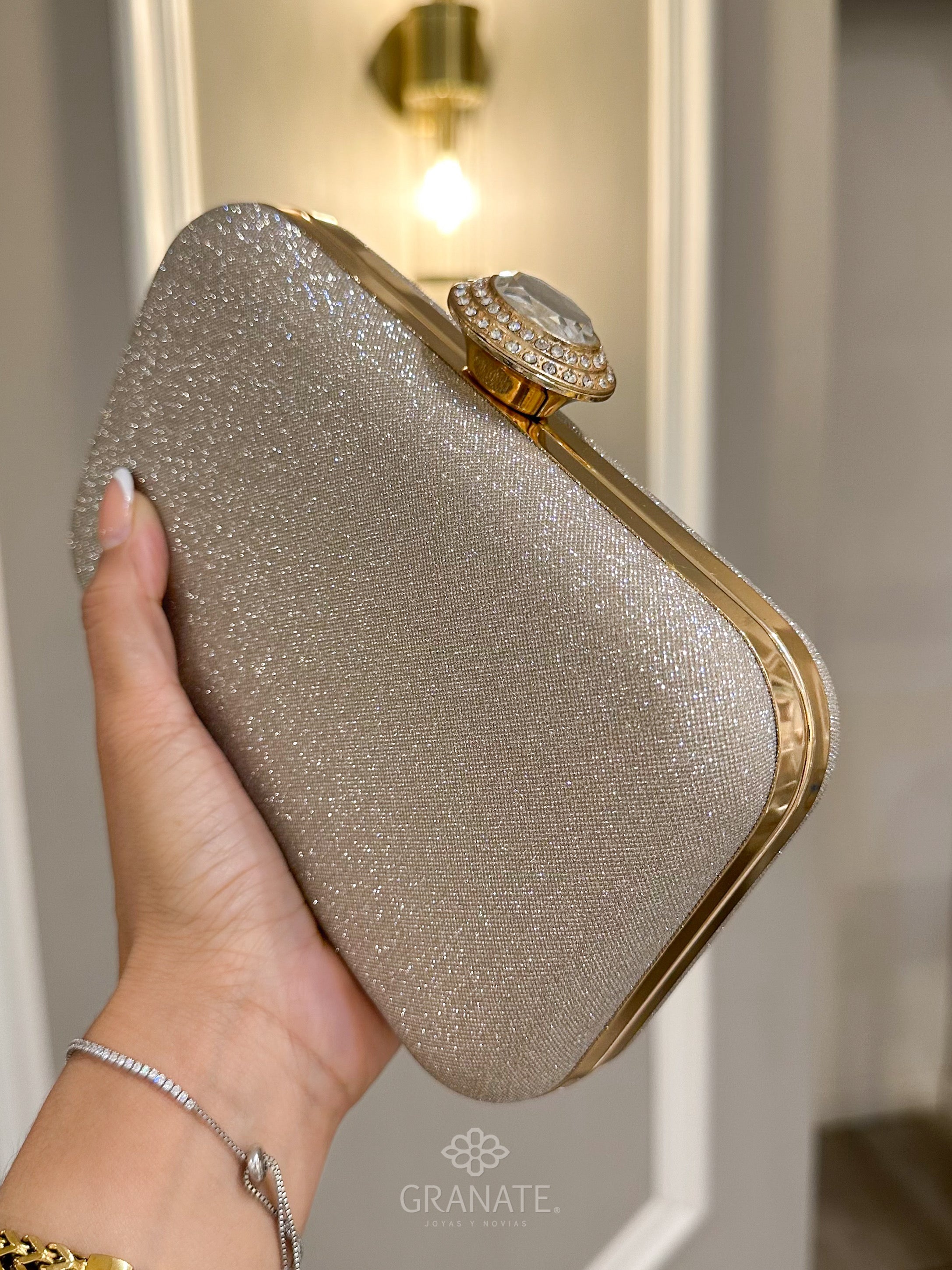 Bolso Joya Oval - Champaña