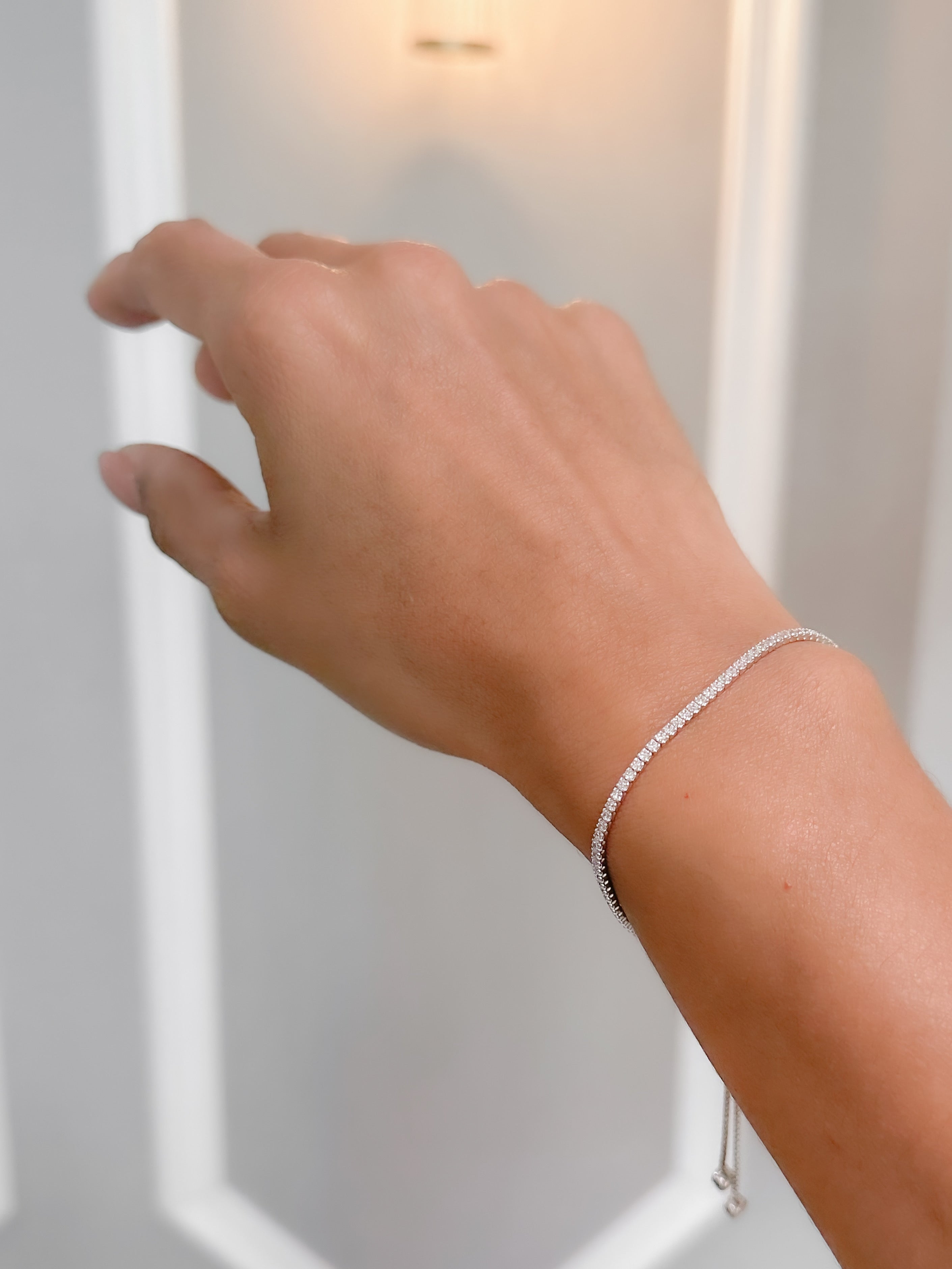 Pulsera Tennis Slim de Plata