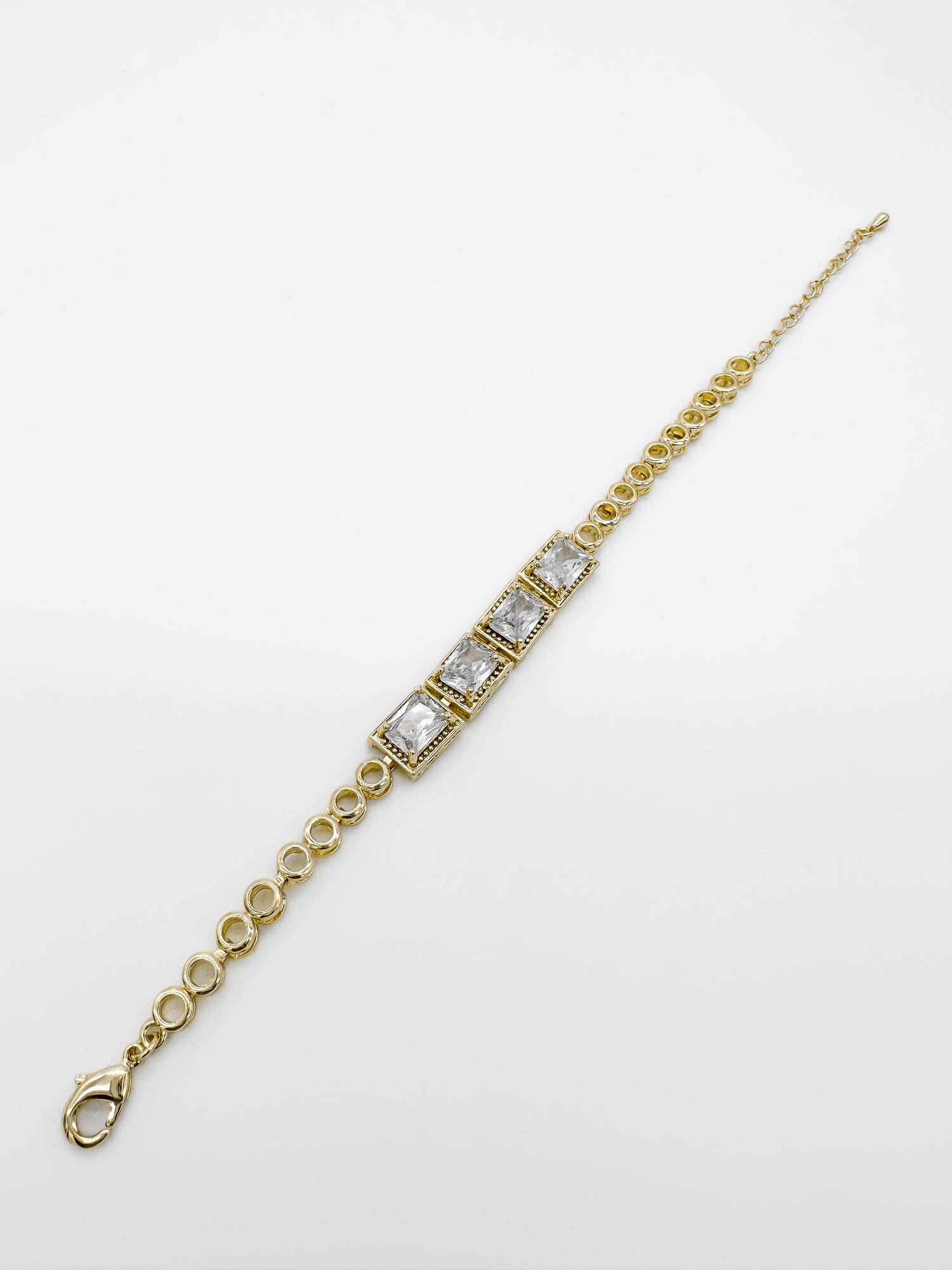 Pulsera 4 Zirconias Rectangulares