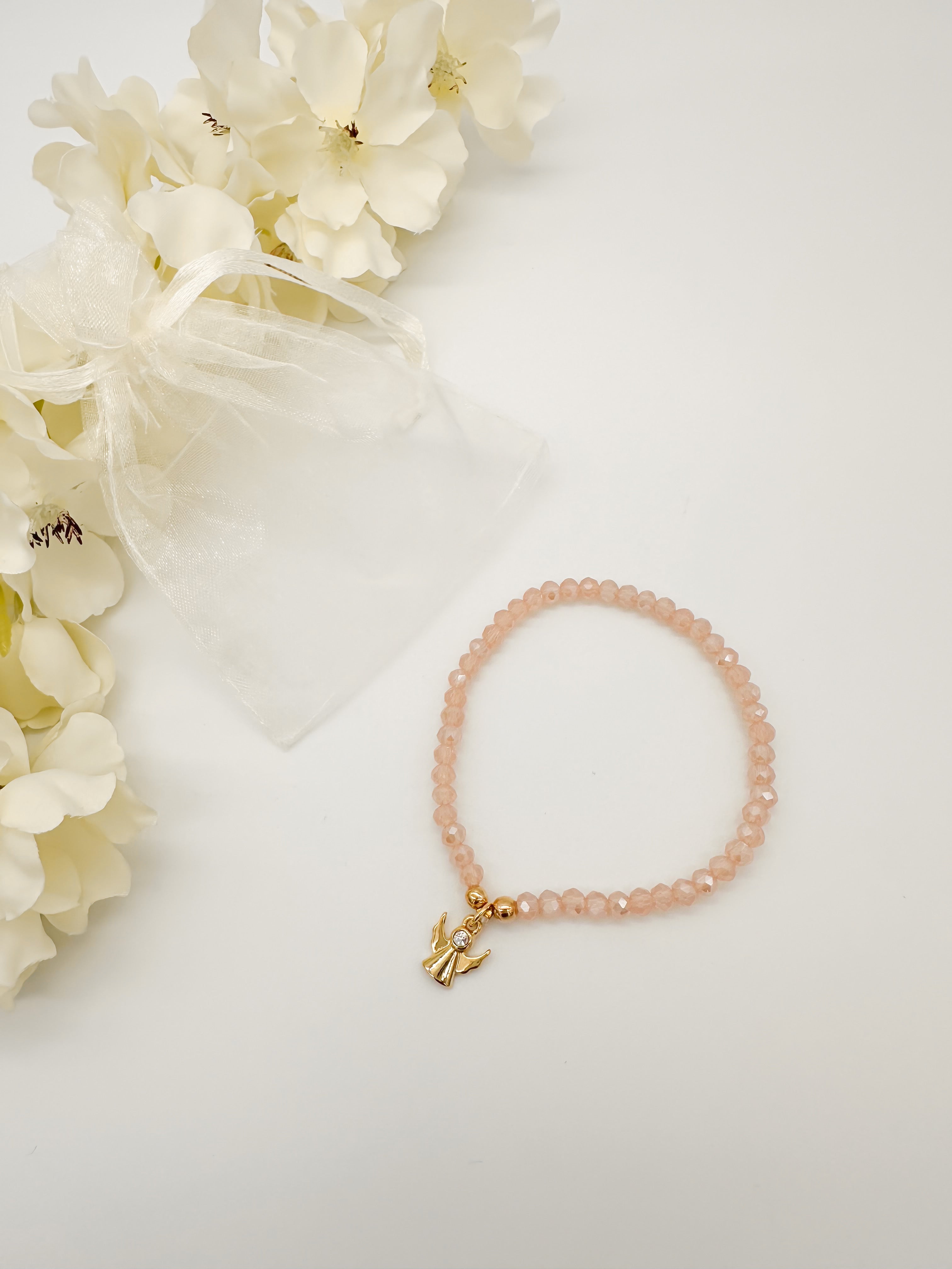 Recuerdos 10 Pulseras Ángel Cristal