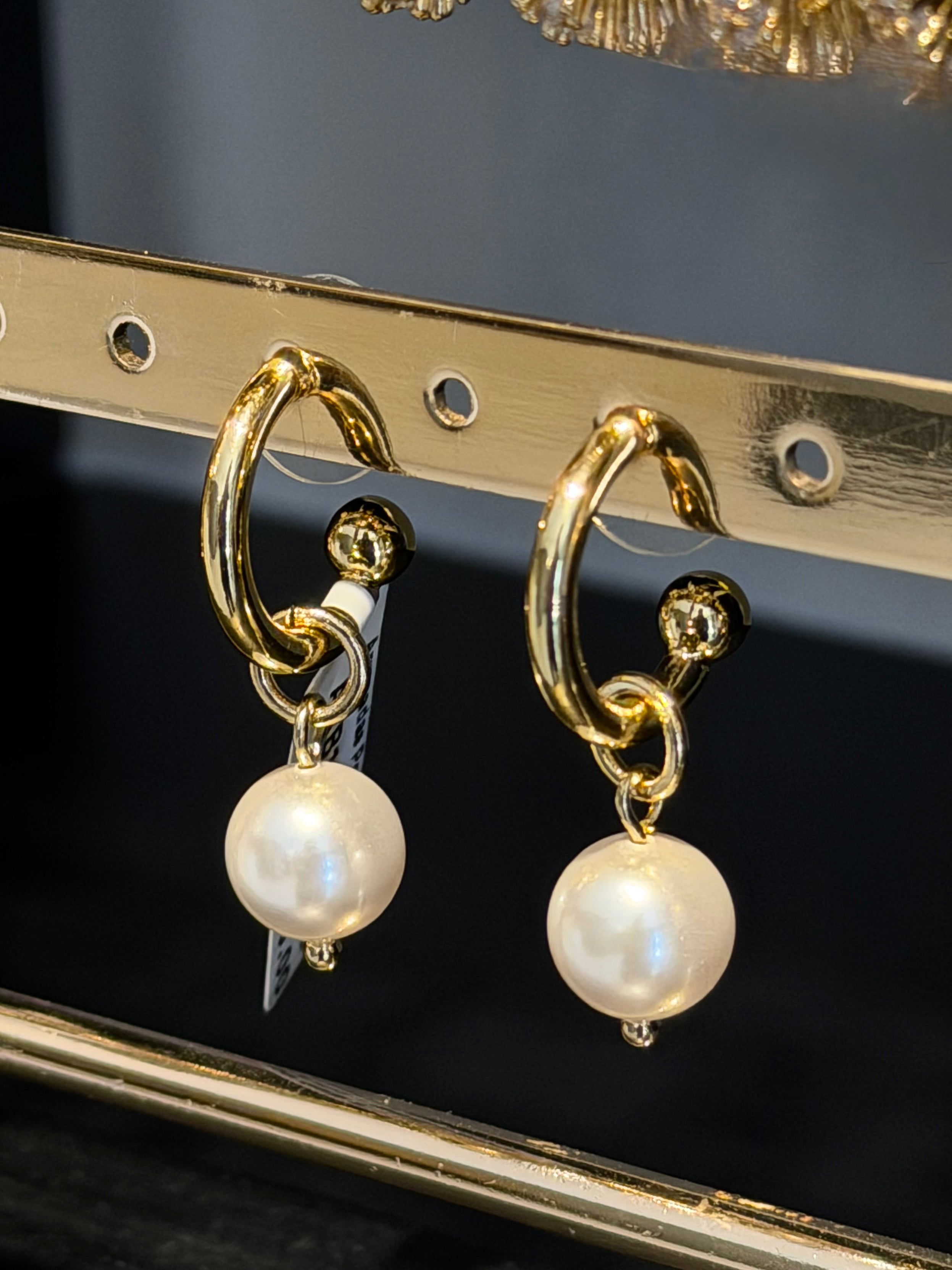 Arracadas Perla Swarovski