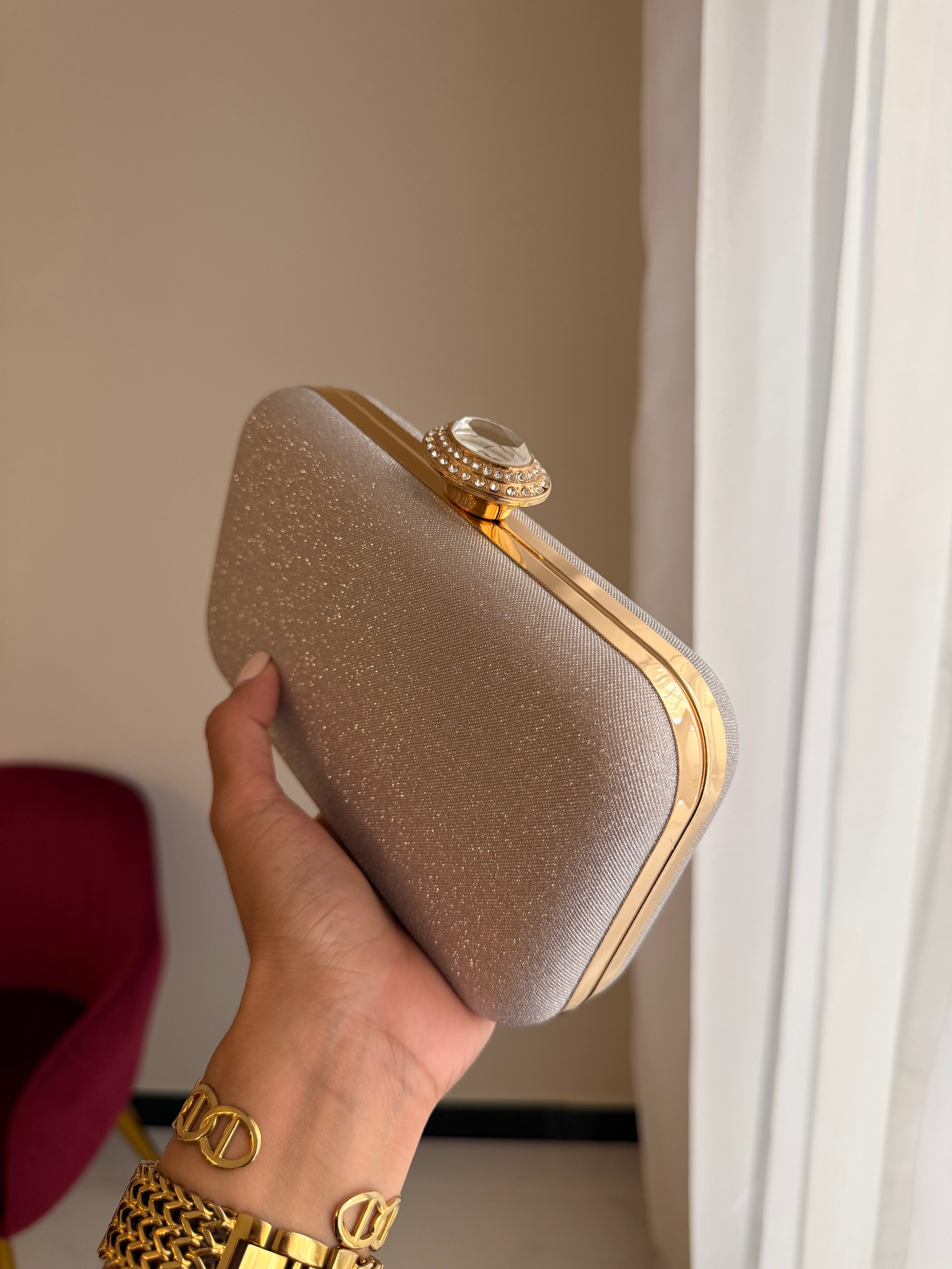 Bolso Joya Oval - Champaña