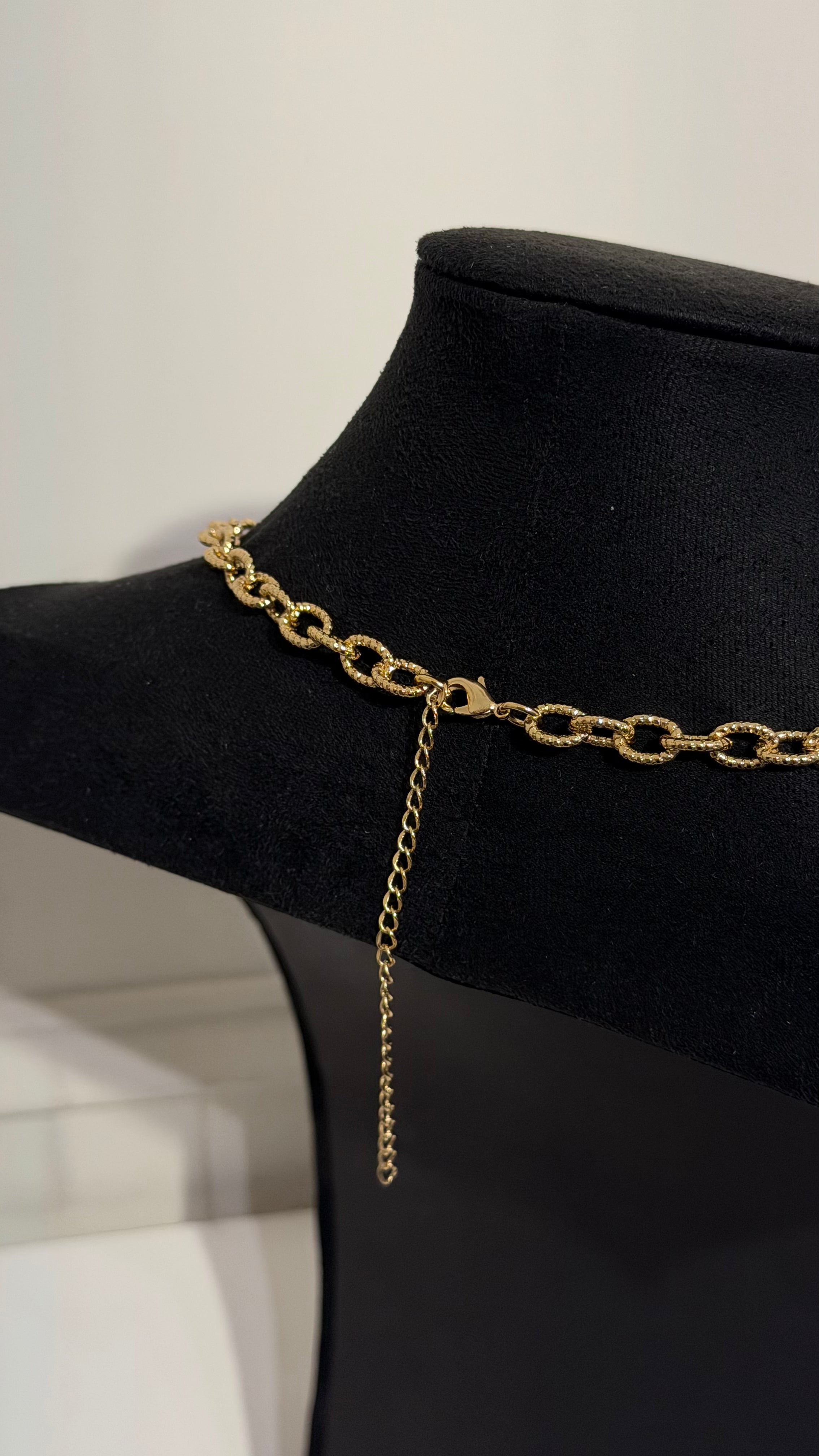 Collar Largo Ovalos Texturizado