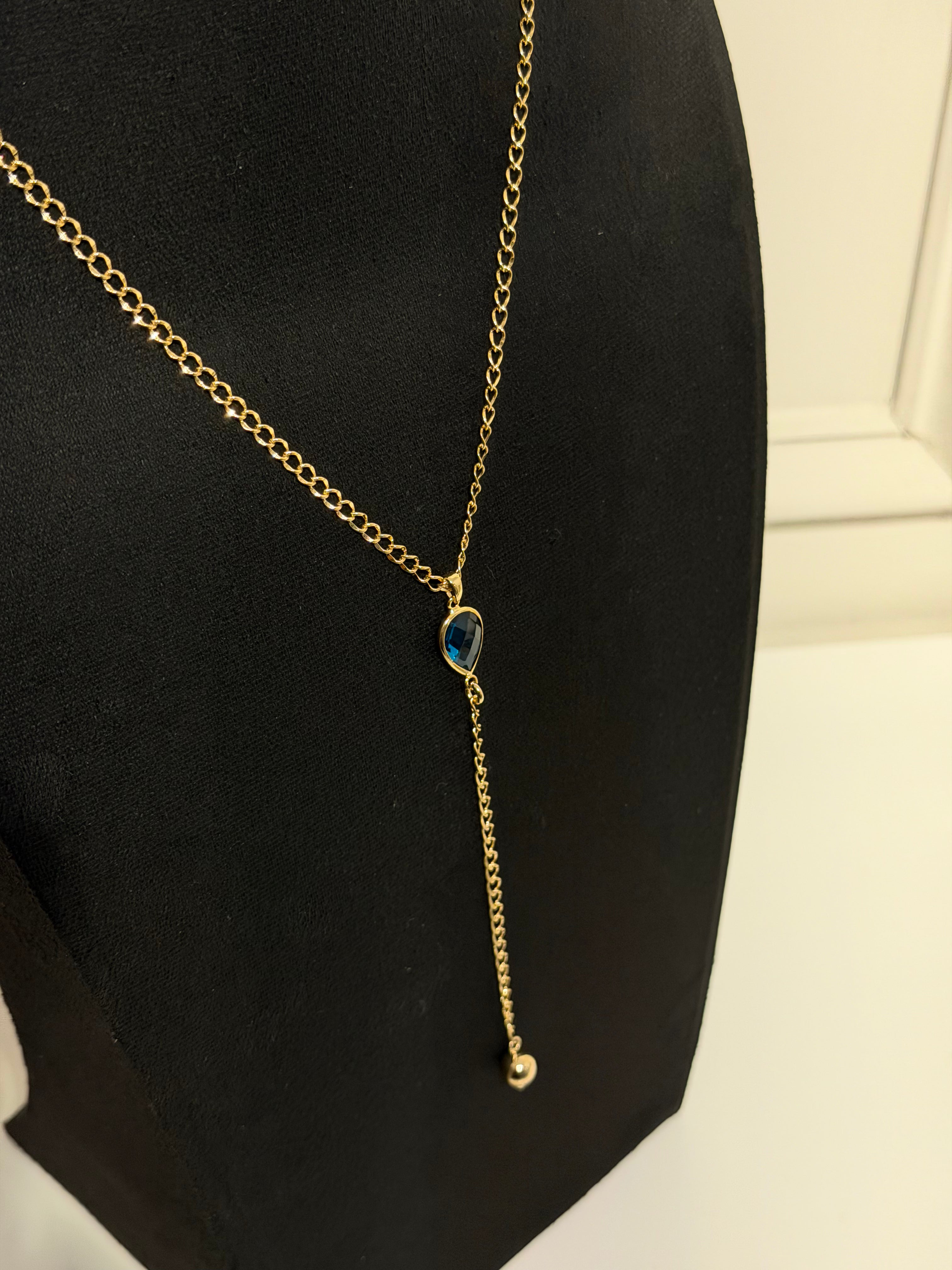 Collar Corbatín Gota Azul