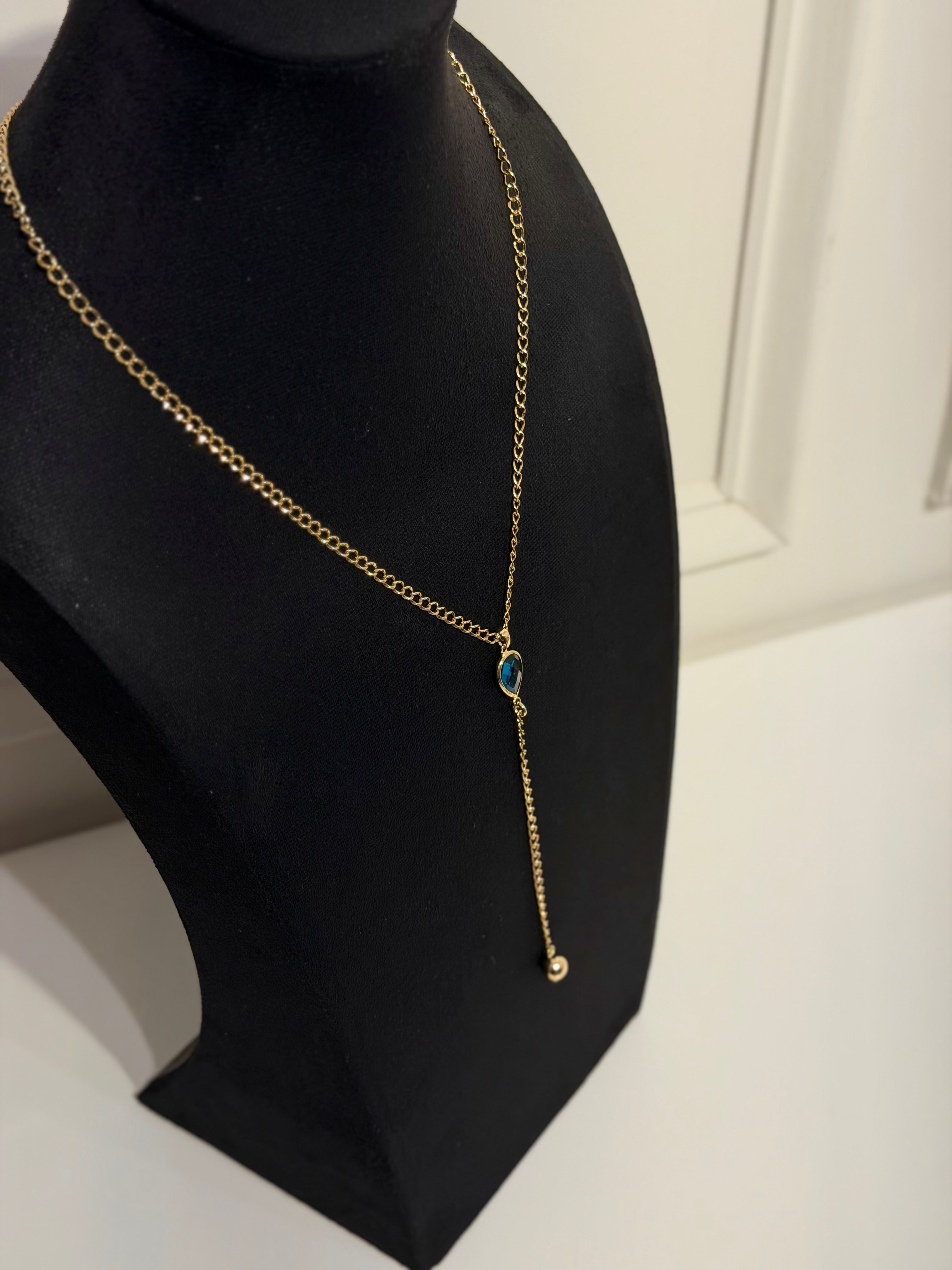 Collar Corbatín Gota Azul