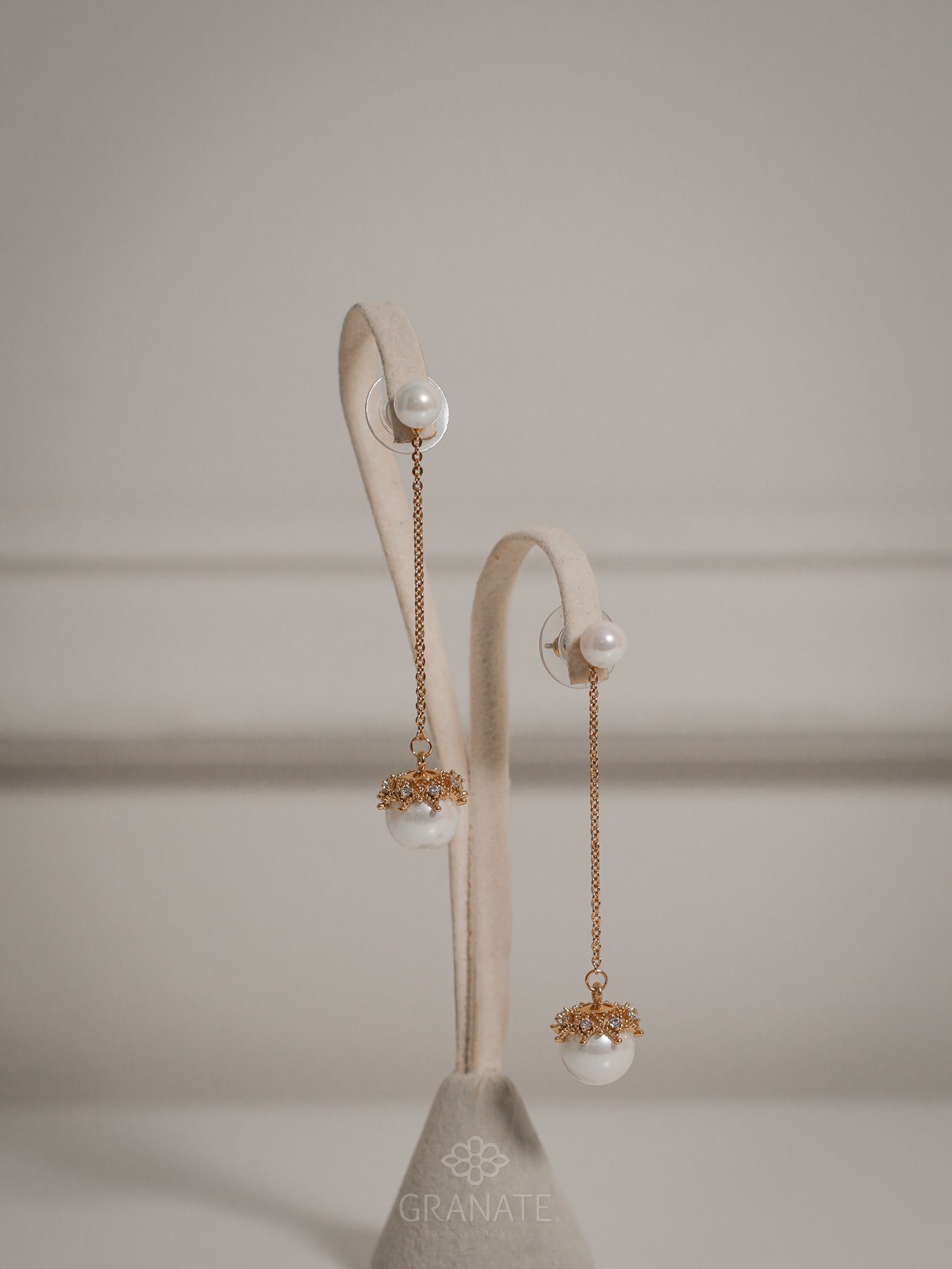 Aretes Perla Colgante