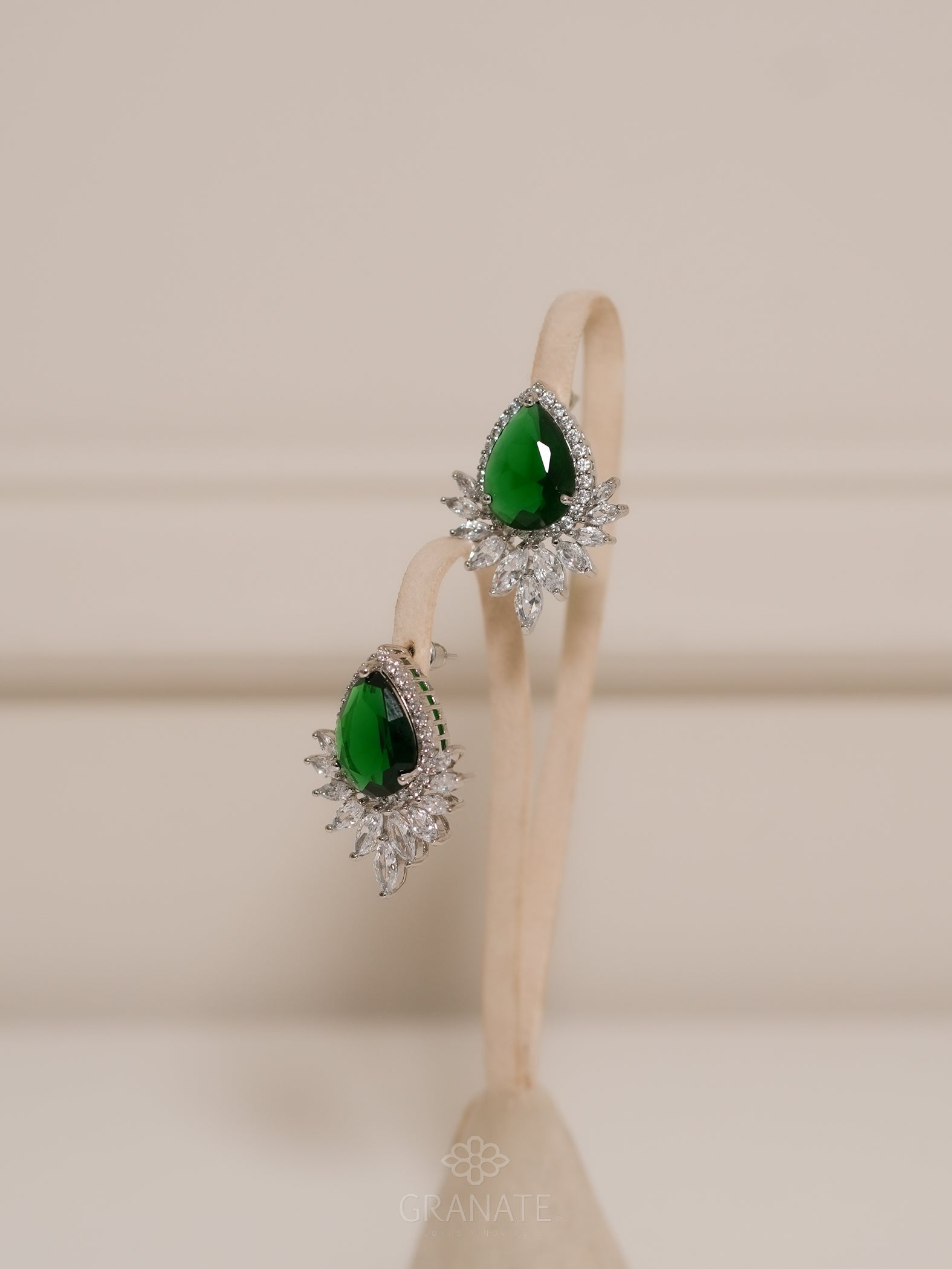 Aretes Gota y Marquises - Esmeralda