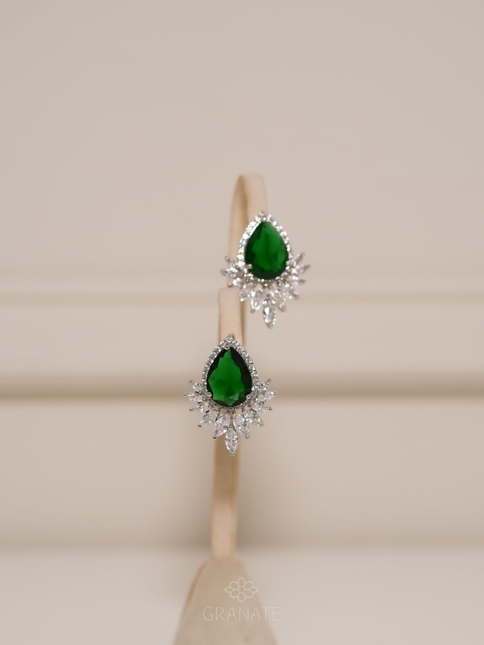 Aretes Gota y Marquises - Esmeralda