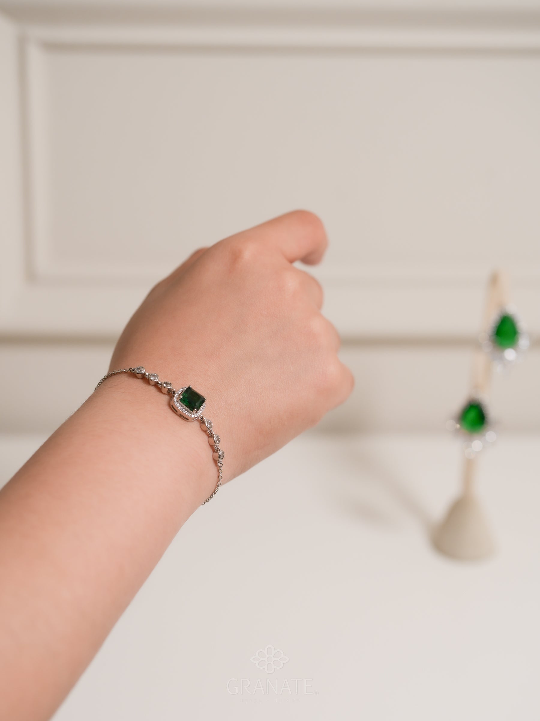 Pulsera Cuadro Halo de Plata