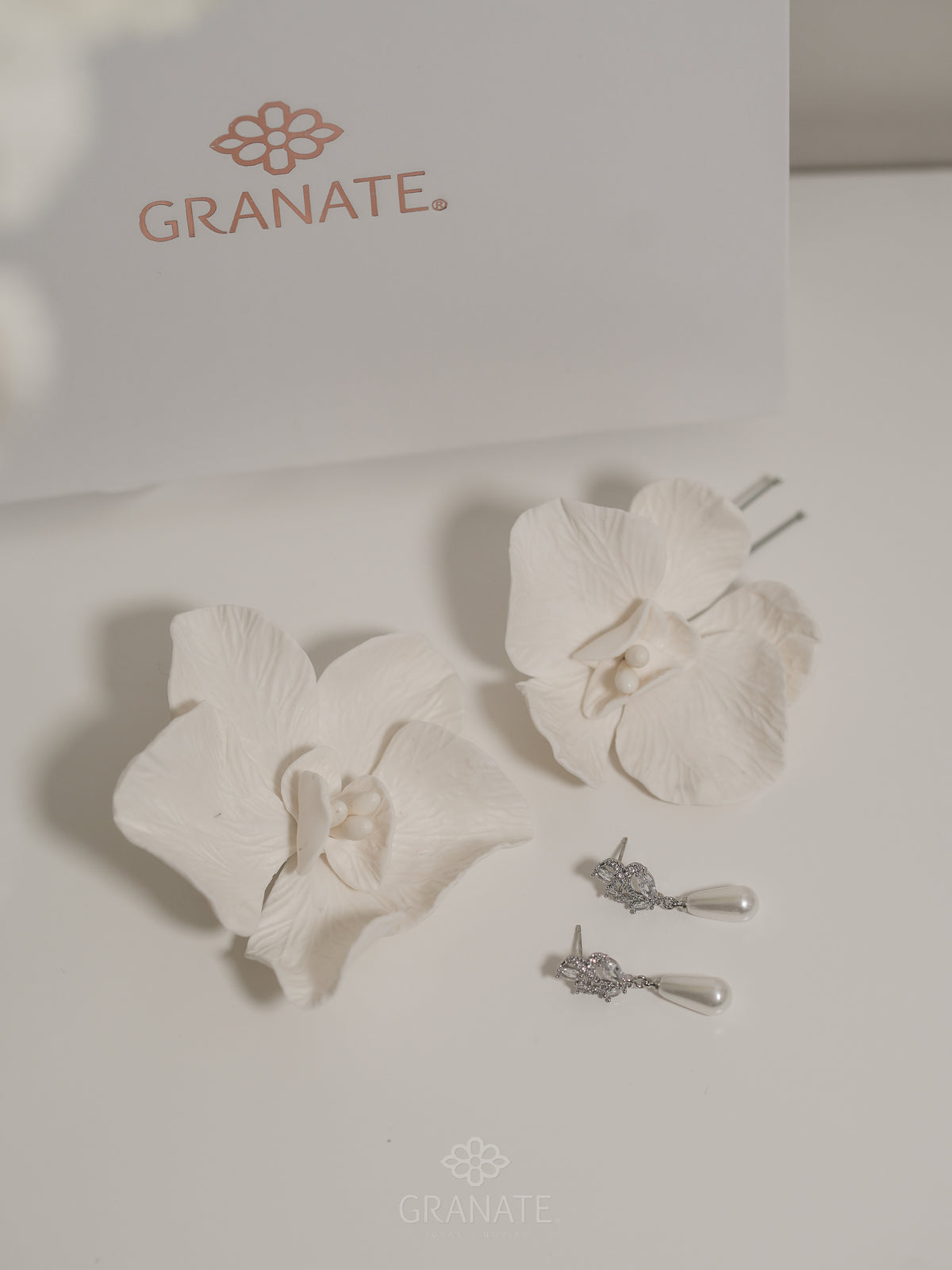 Dúo Horquillas Orquídeas - Grande