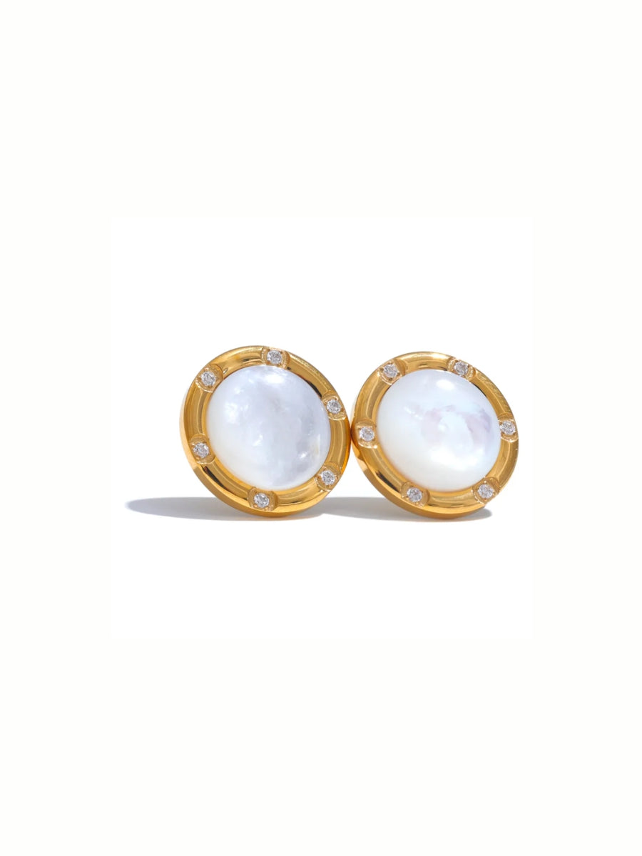 Aretes Botón Madre