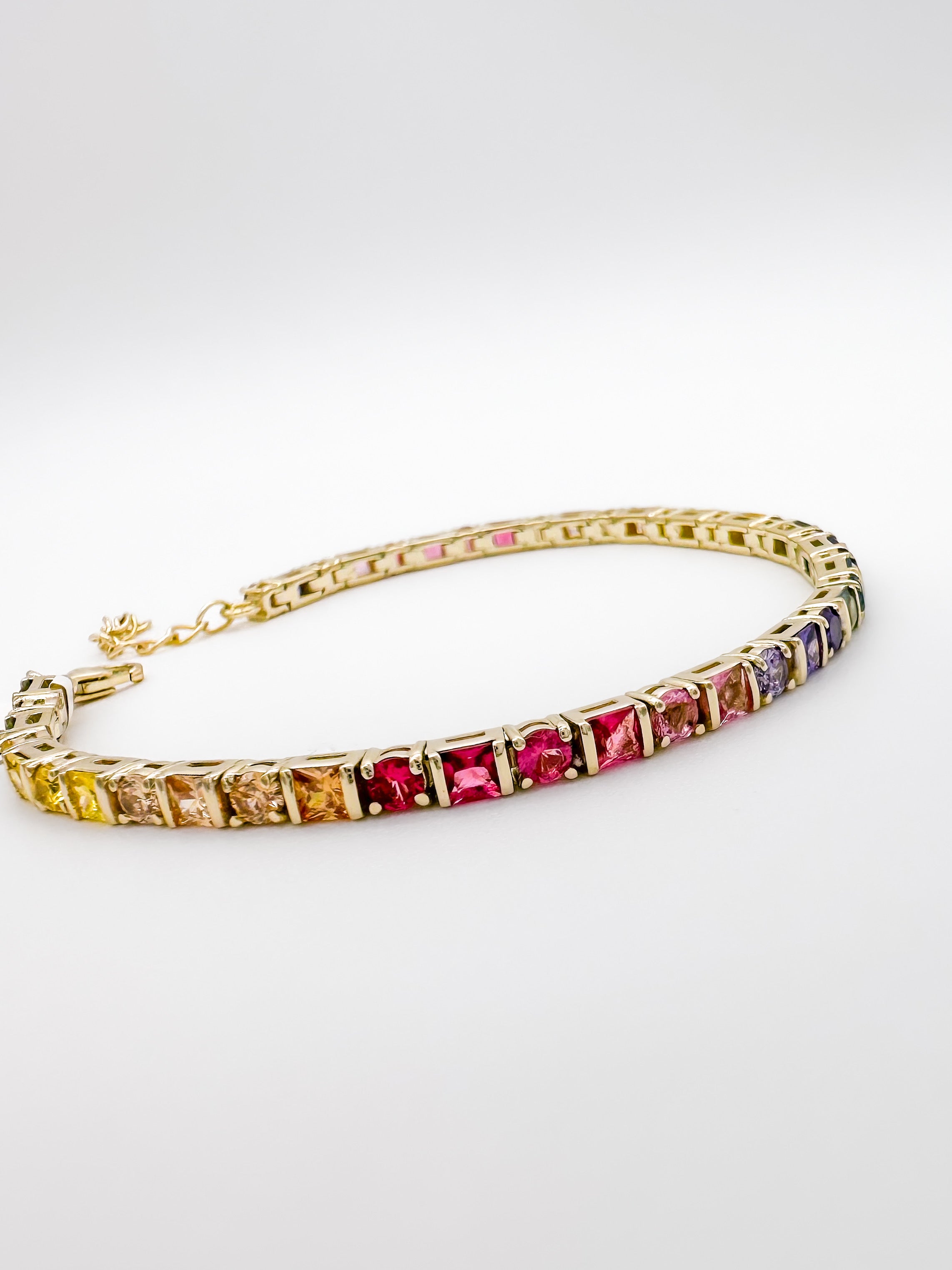 Pulsera Tennis Rainbow de Plata