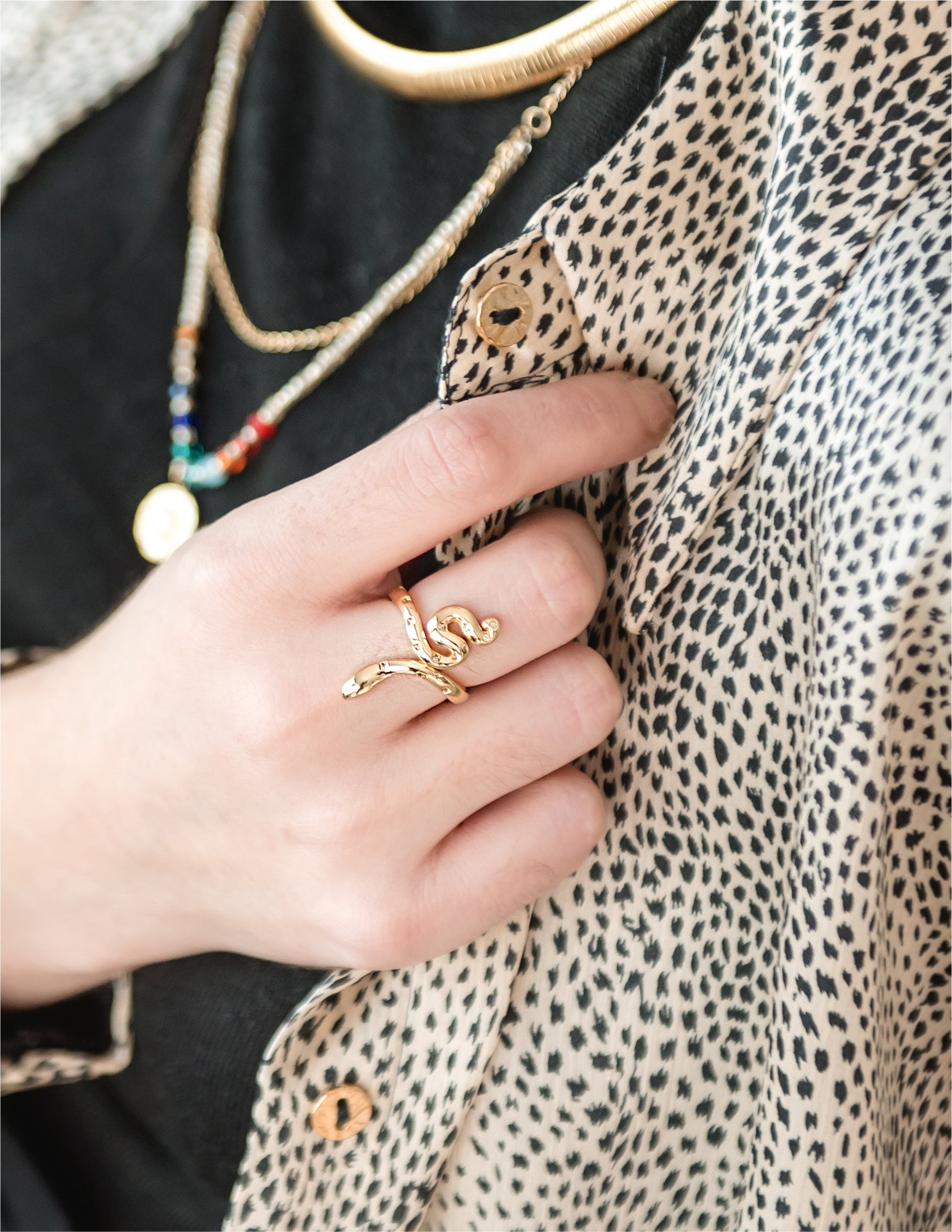 Anillo Serpiente Dorada