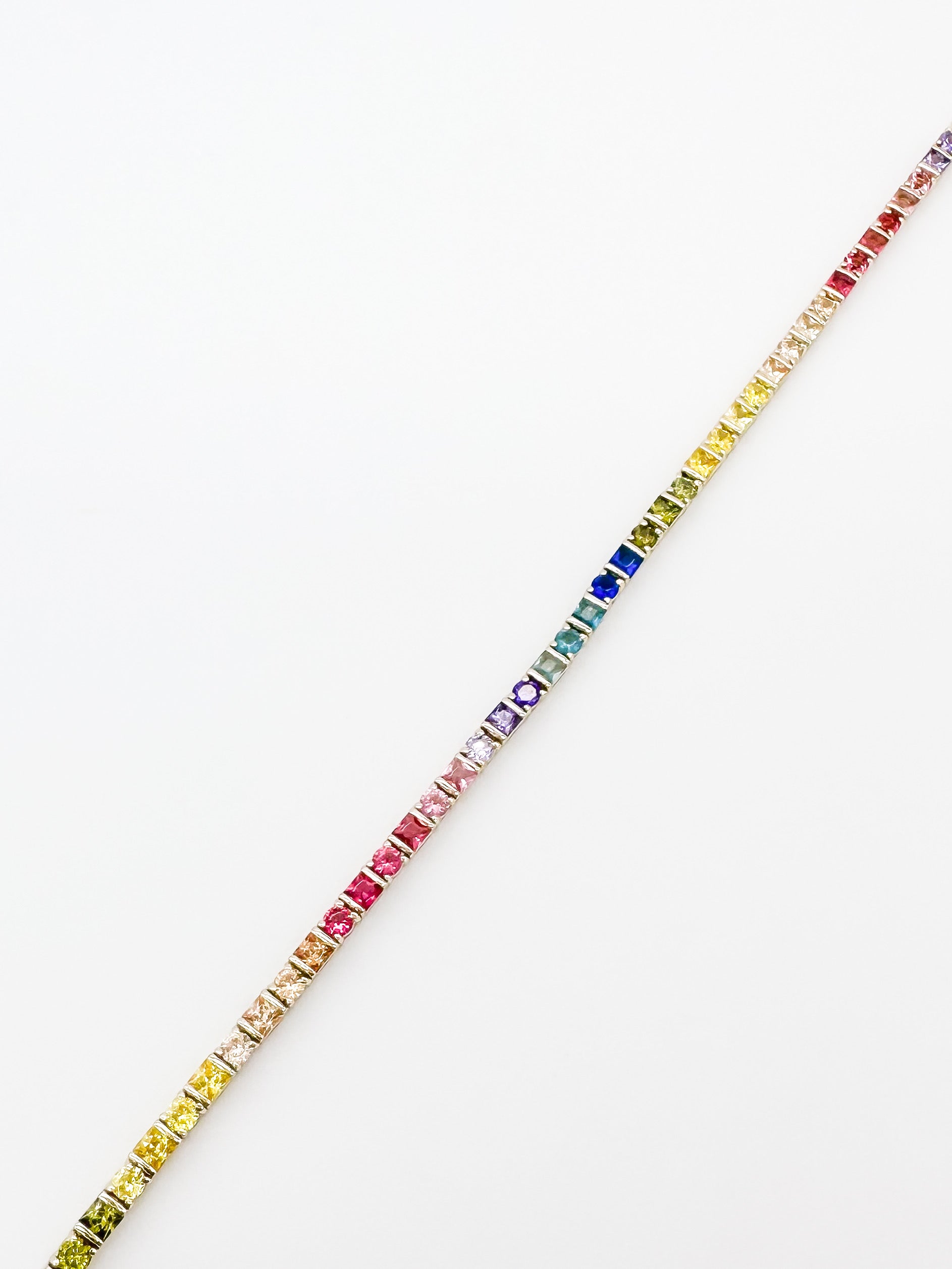 Pulsera Tennis Rainbow de Plata
