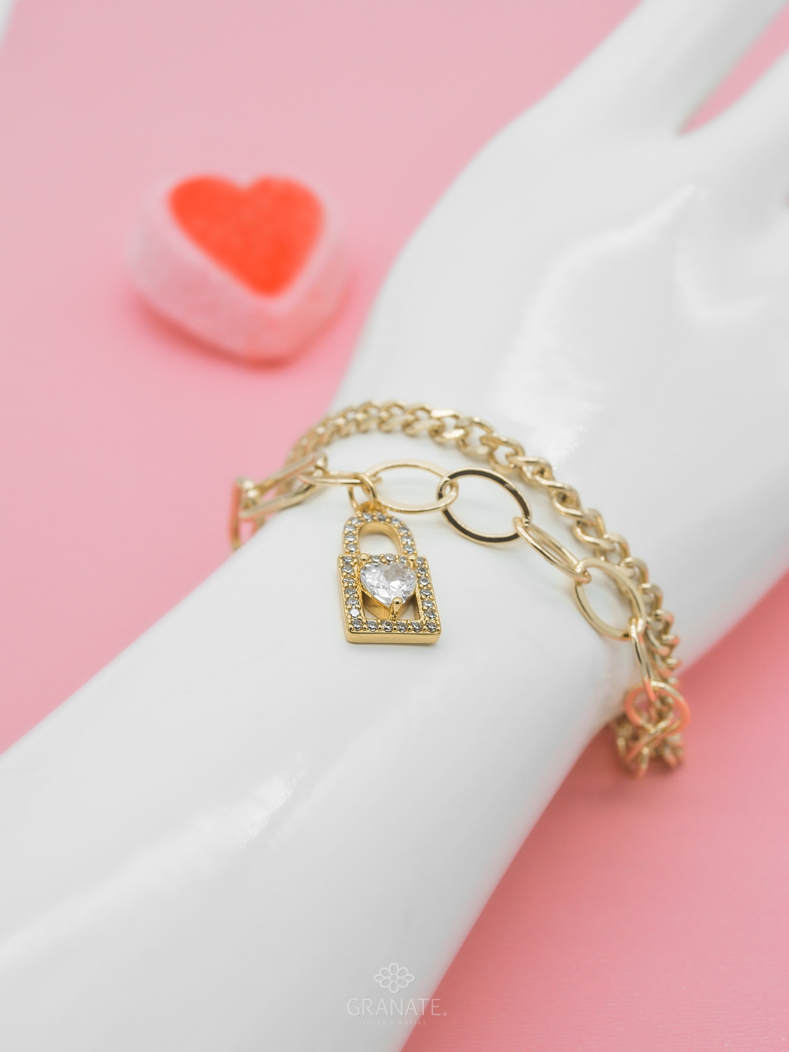 Pulsera Candado Corazón
