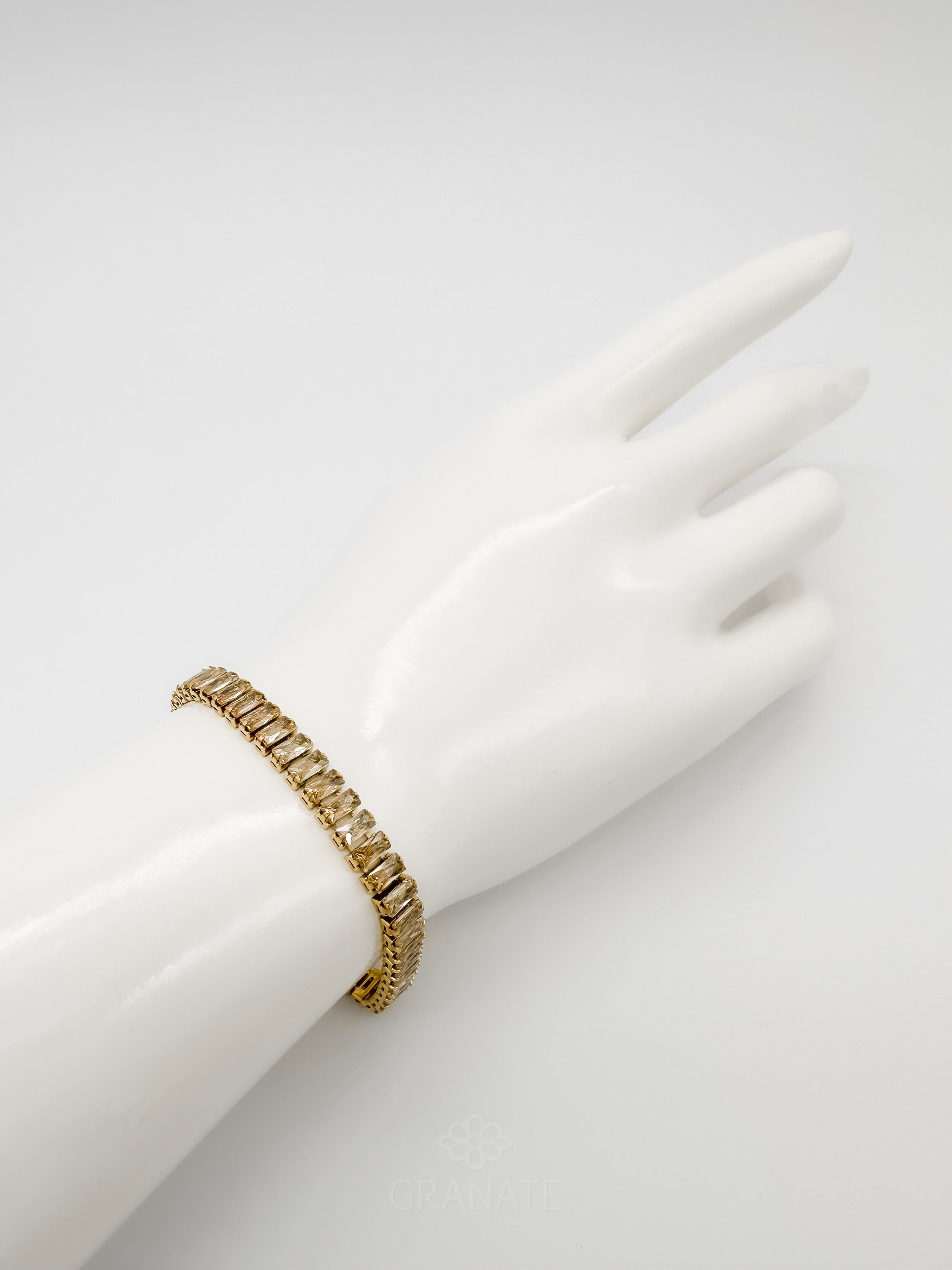 Pulsera Baguette - Dorado