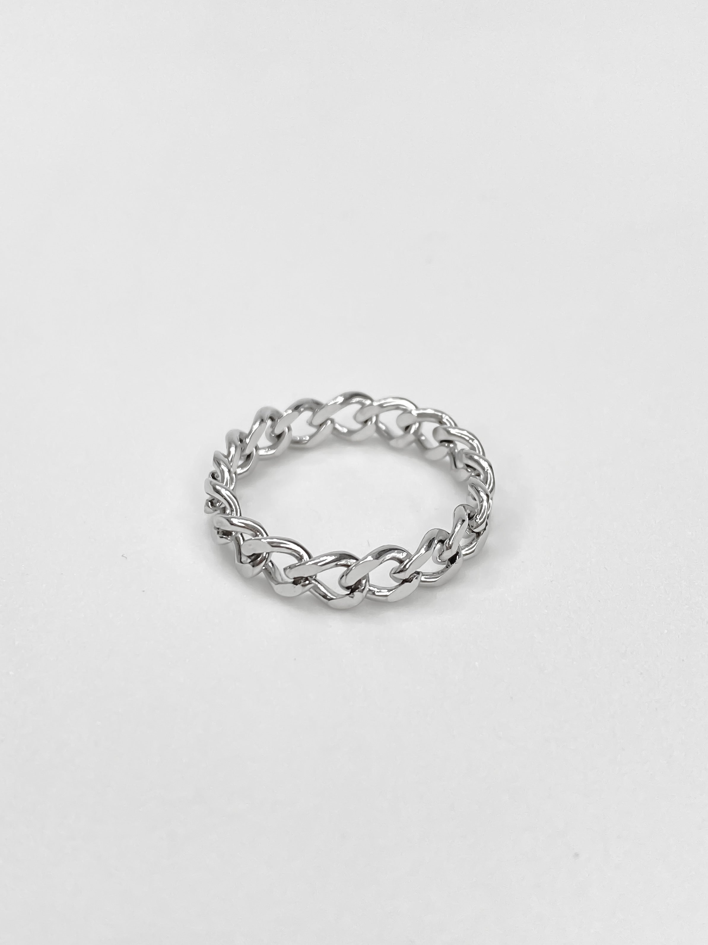 Anillo Cadena Plateada
