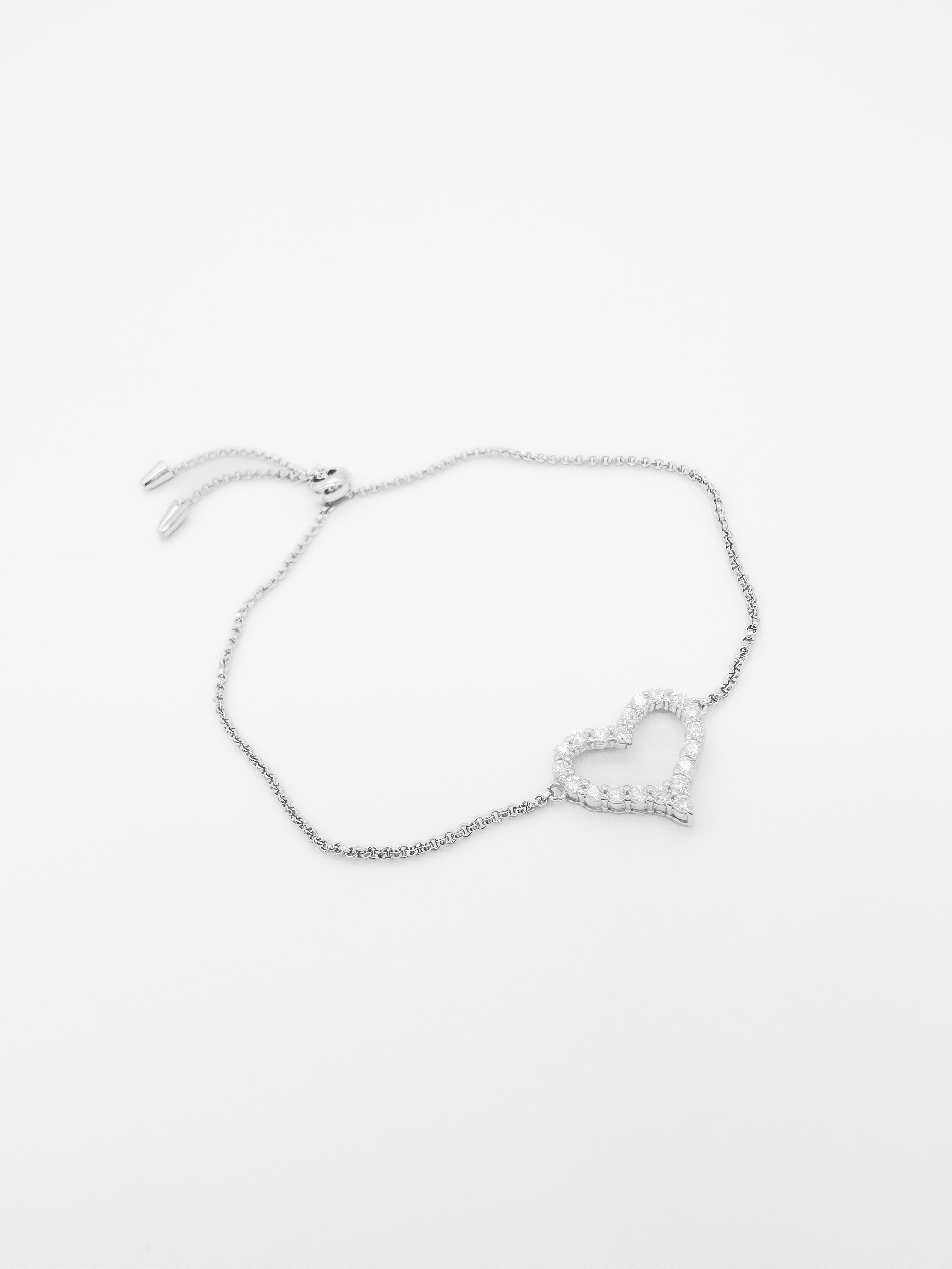 Pulsera Corazón de Plata
