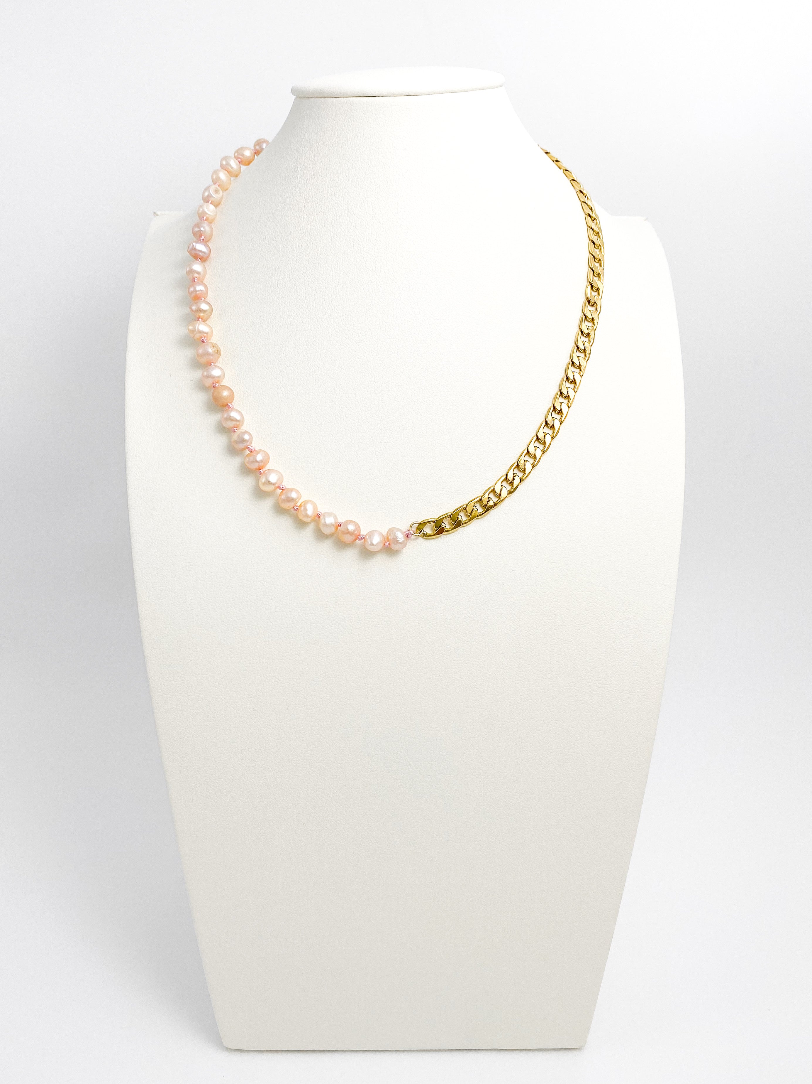 Collar Perlas y Eslabones