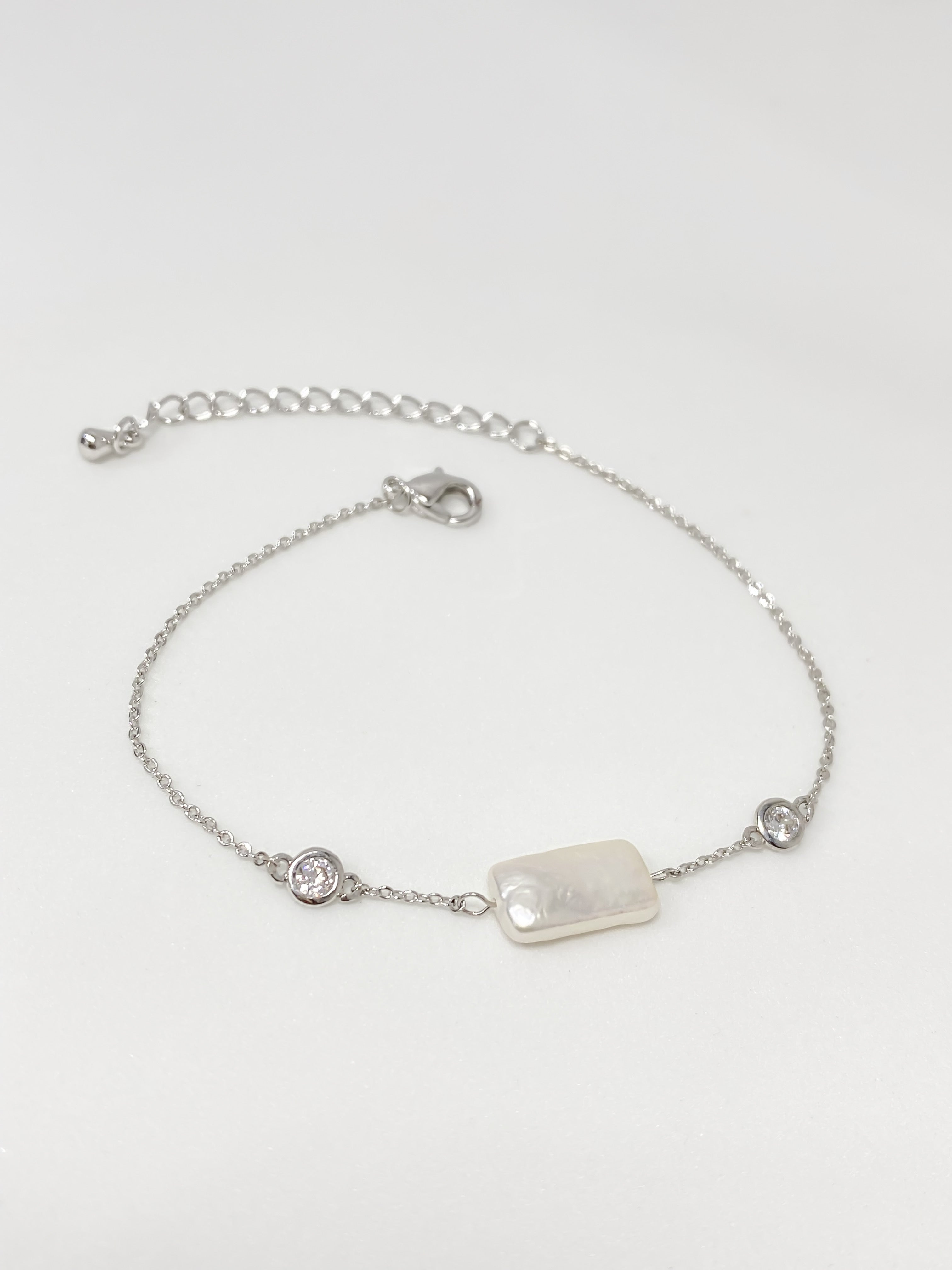Pulsera Perla Rectangular